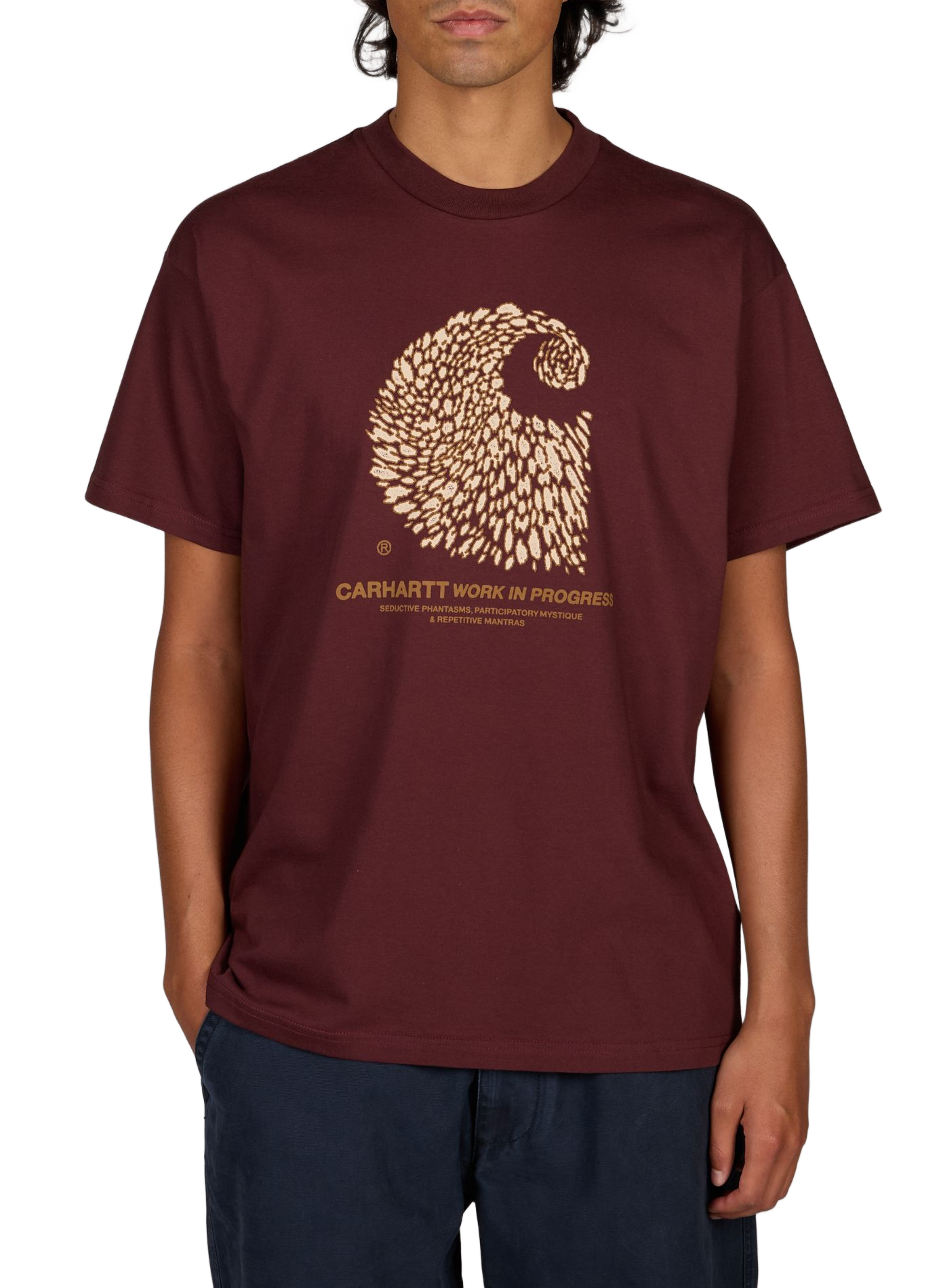 Bedrucktes Baumwoll-T-Shirt CARHARTT WIP Rot