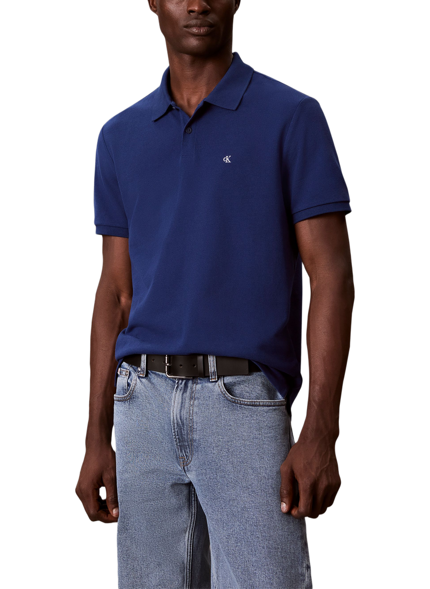 Katoenen poloshirt met korte mouwen CALVIN KLEIN Blauw