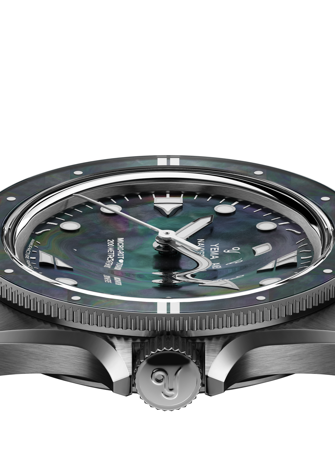 Montre automatique Navygraf Pearl CMM.20 en acier inoxydable YEMA Bleu
