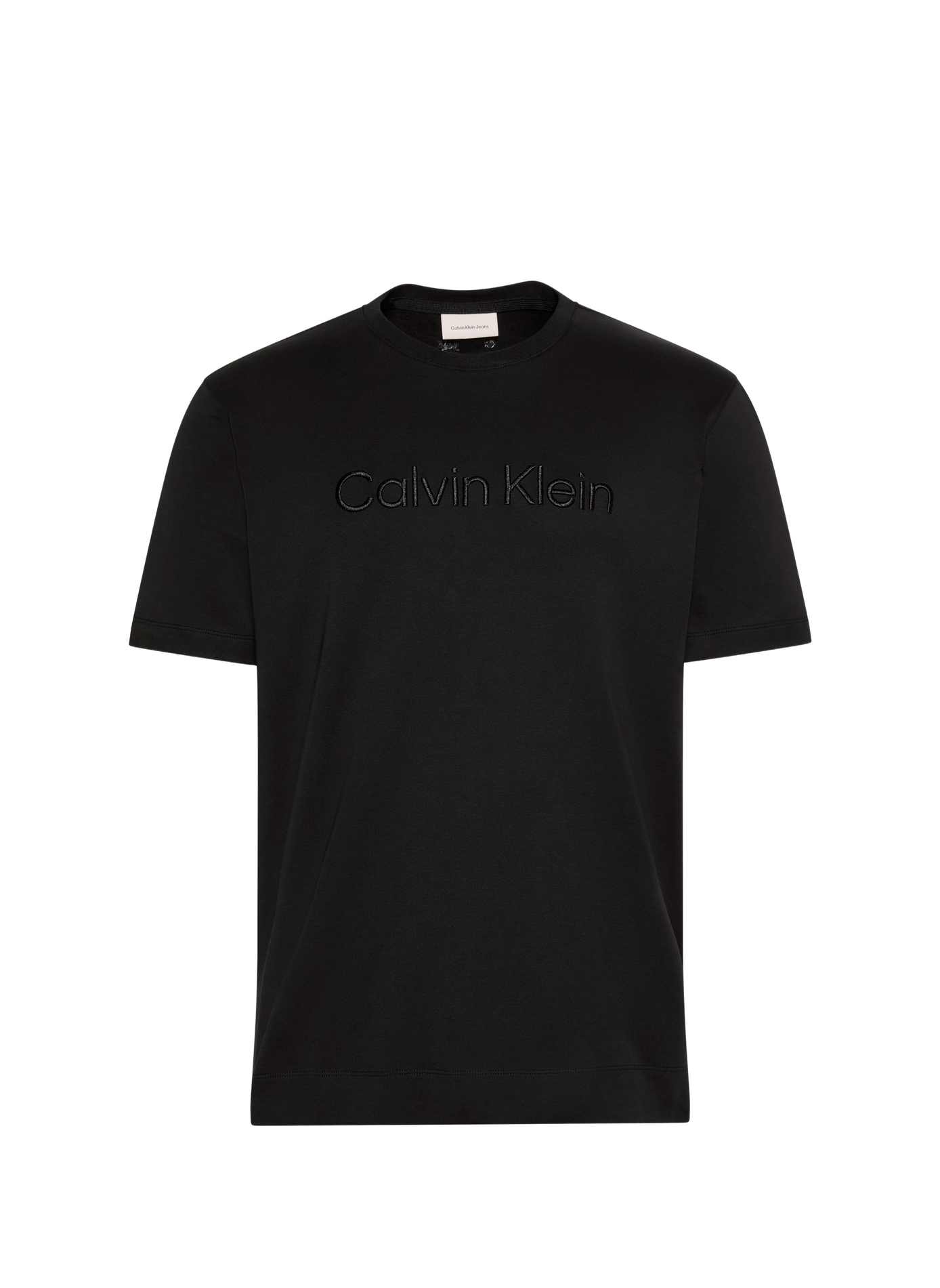 T-shirt droit en coton CALVIN KLEIN Noir