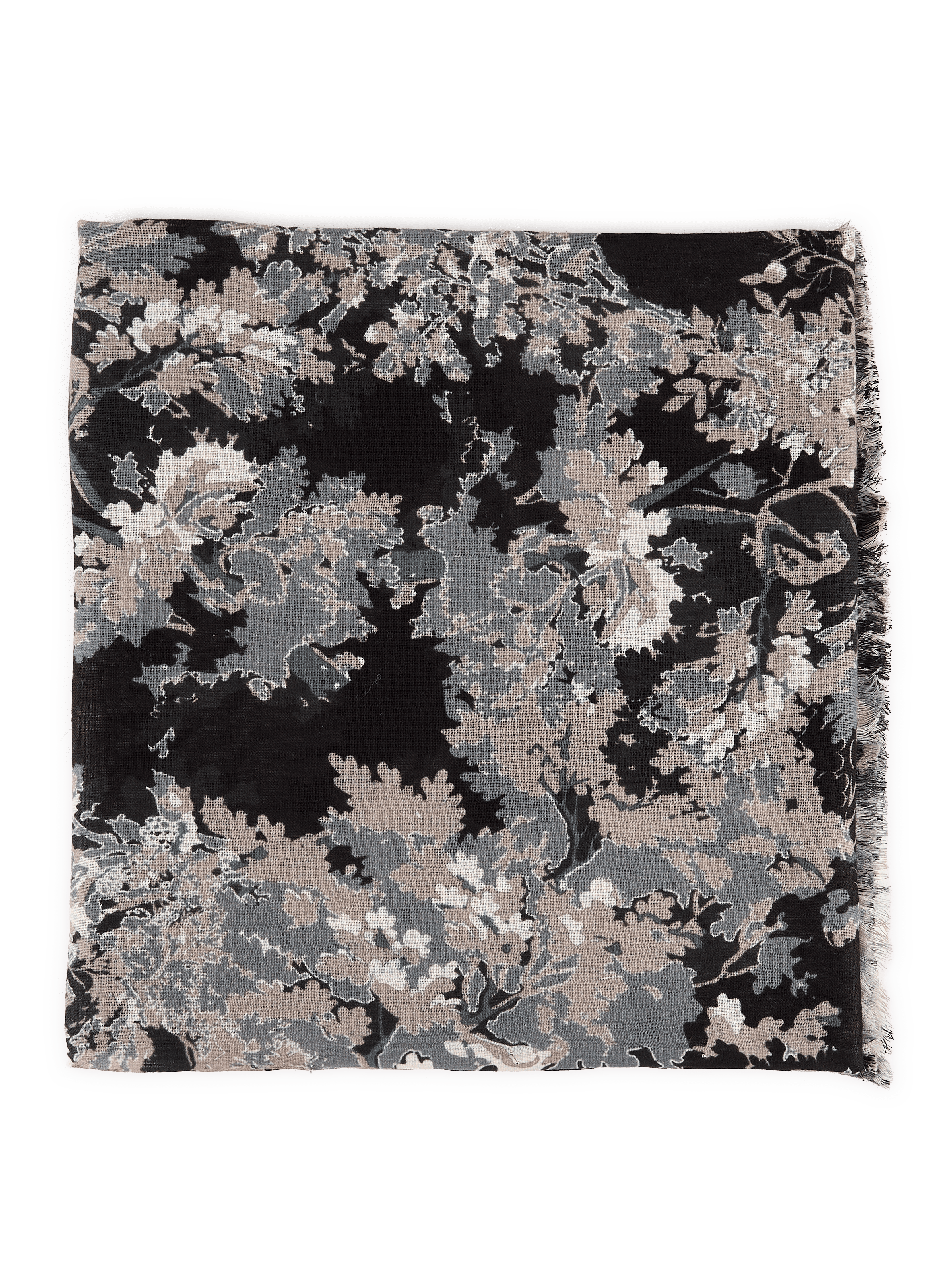 Cotton printed maxi delta scarf PETRUSSE Blue