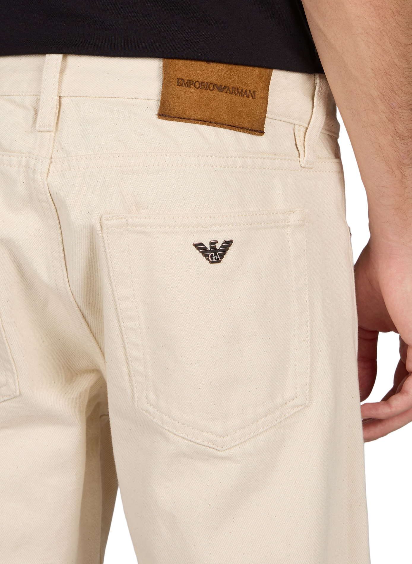 Straight cotton trousers  EMPORIO ARMANI Beige