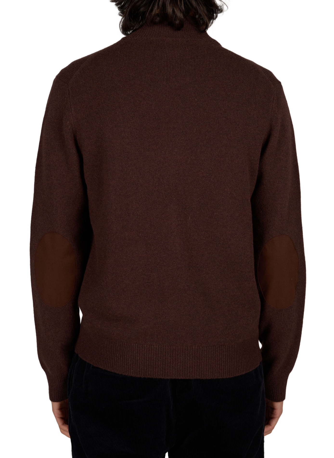 Gilet zippé col montant en laine HACKETT Marron
