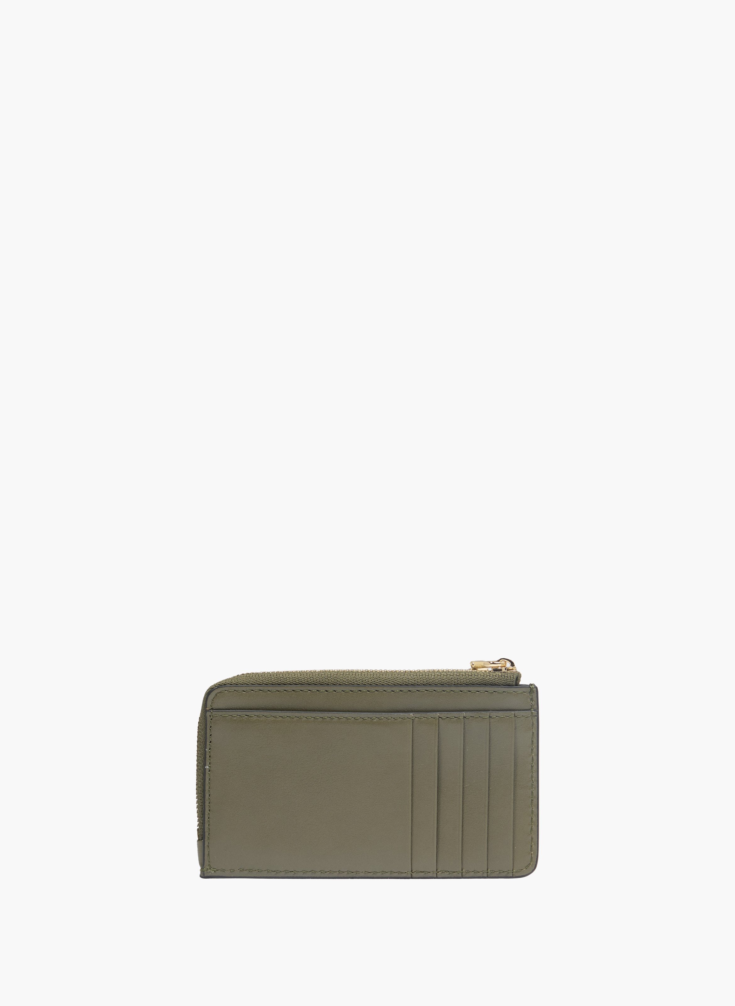 Porte-cartes zippé origami de lancel en cuir LANCEL Vert