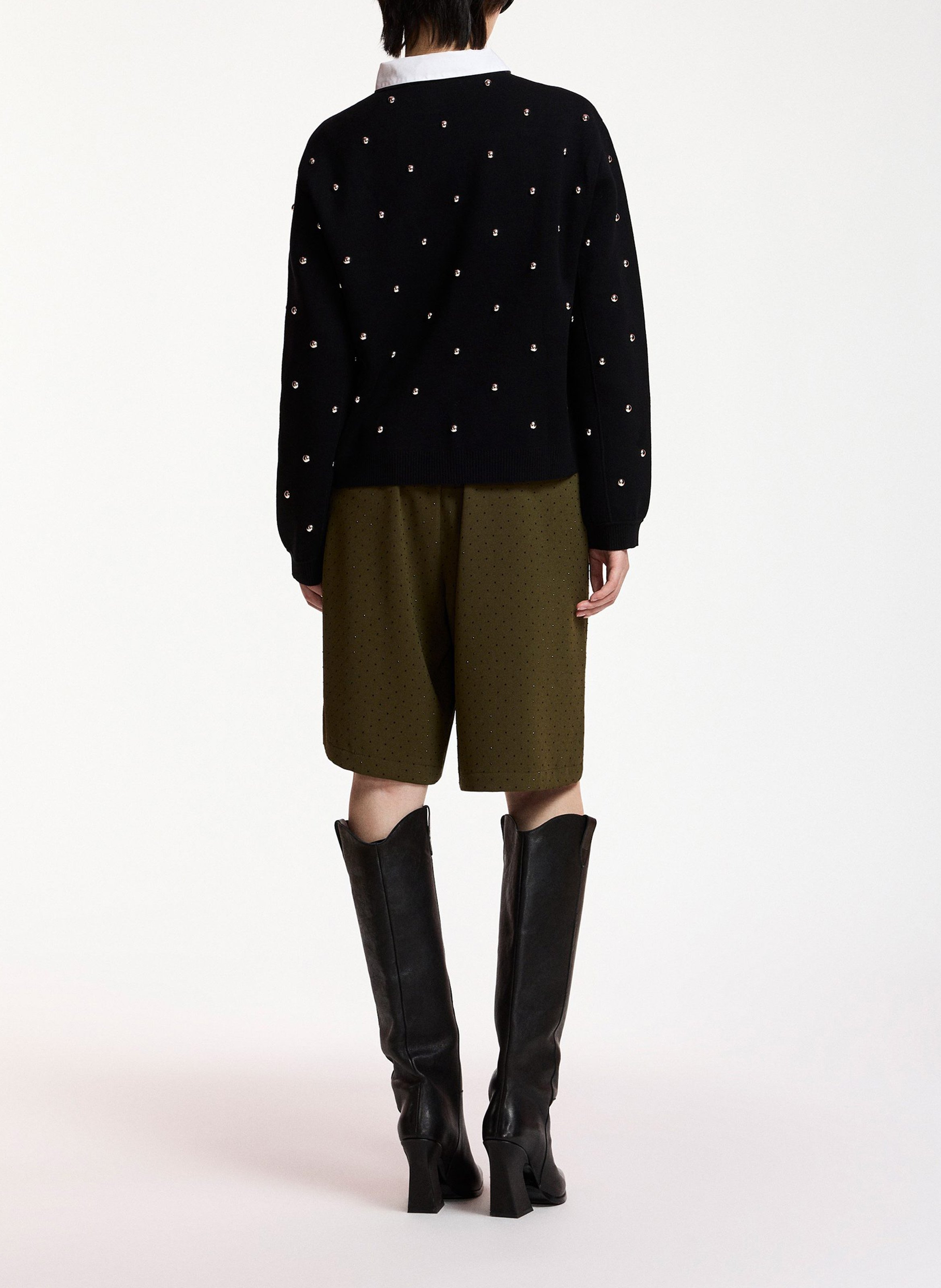 Pull col rond klou ESSENTIEL ANTWERP Noir