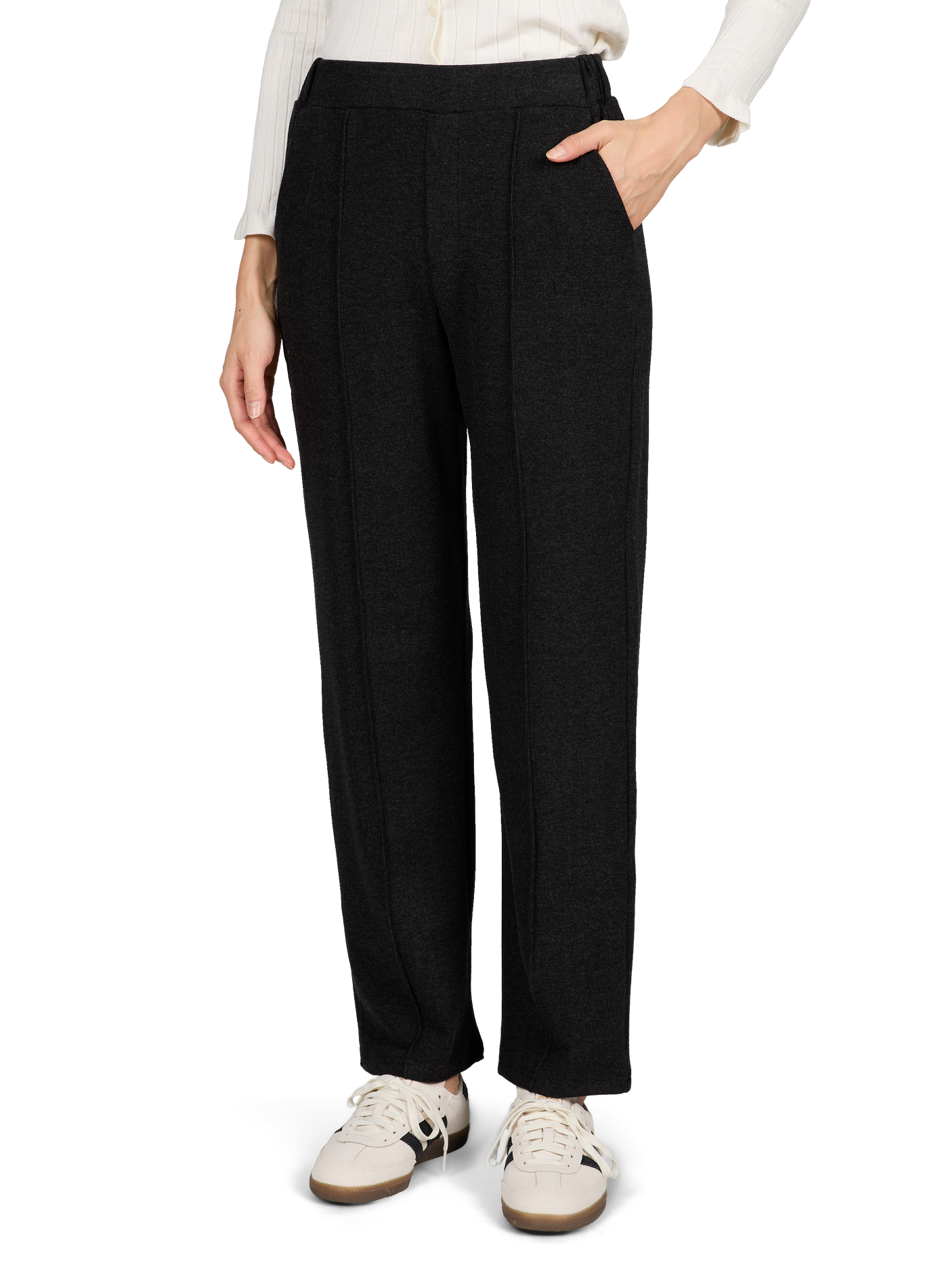 Plain straight-leg Yuki trousers MUS & BOMBON Grey