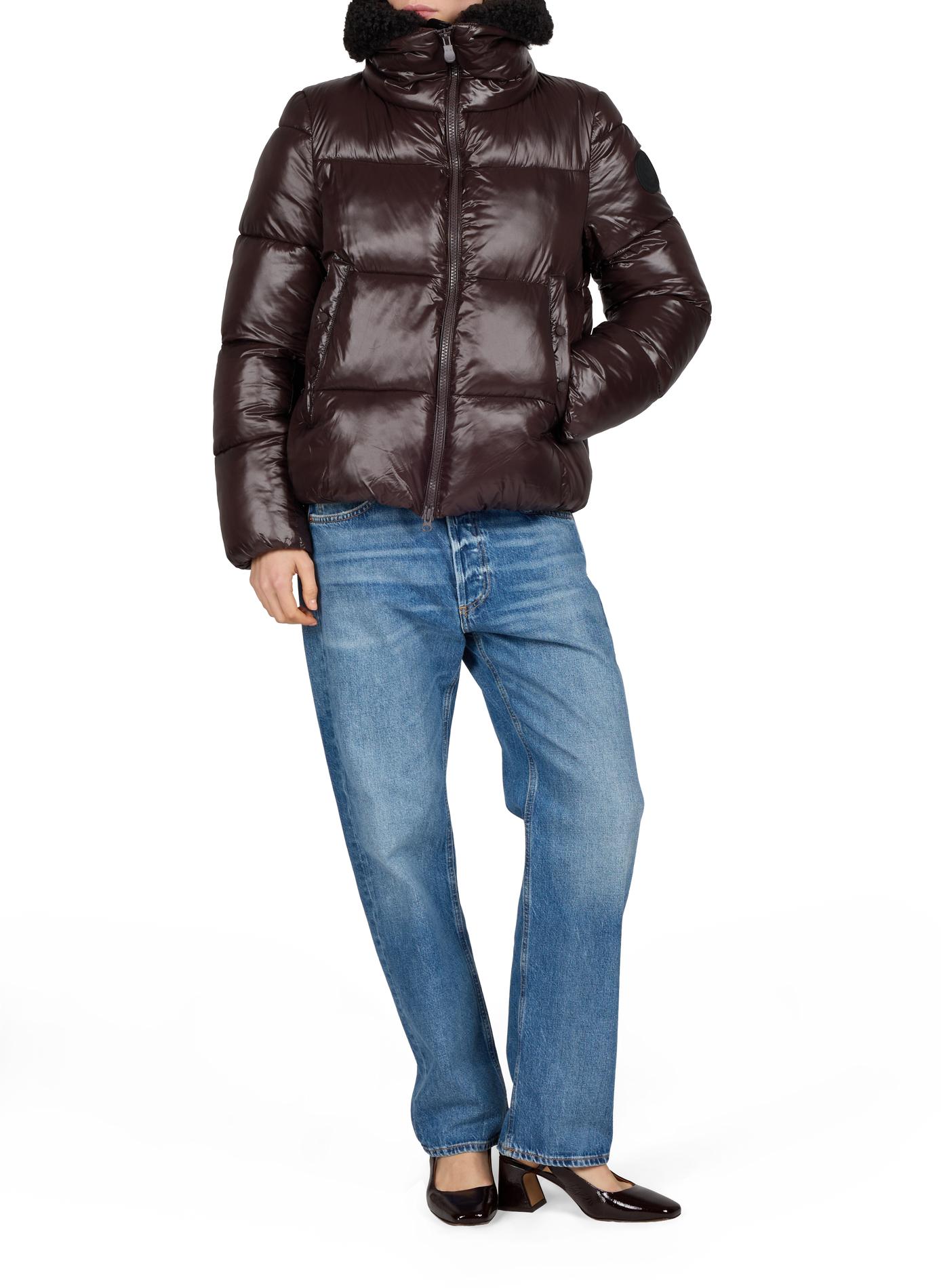 Oversized quilted puffer jacket SAVE THE DUCK Black