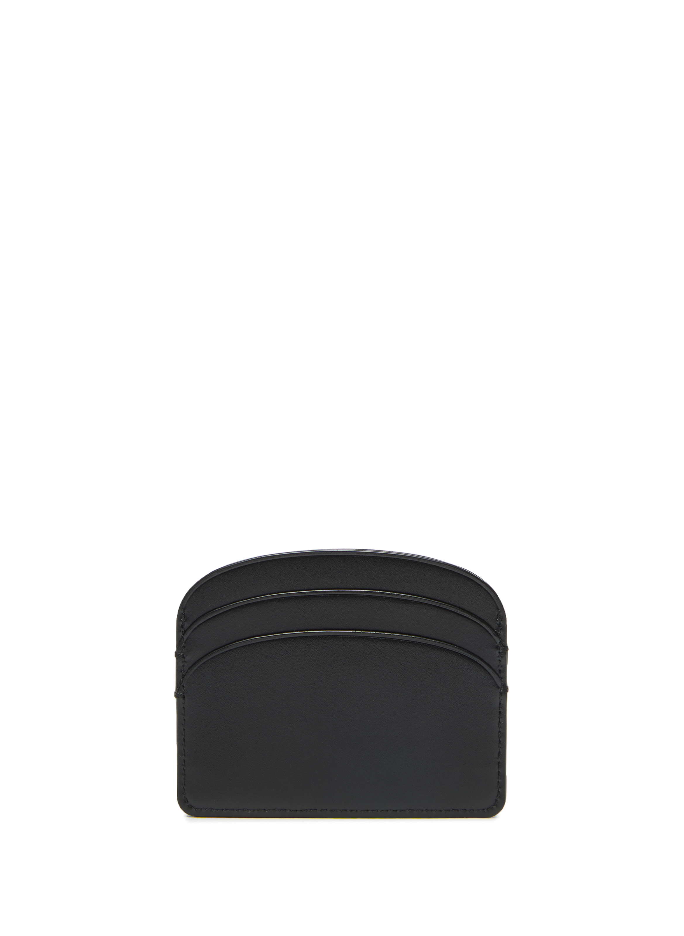 Porte-cartes demi lune en cuir