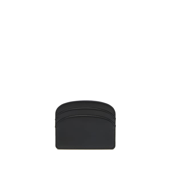 Porte-cartes demi lune en cuir