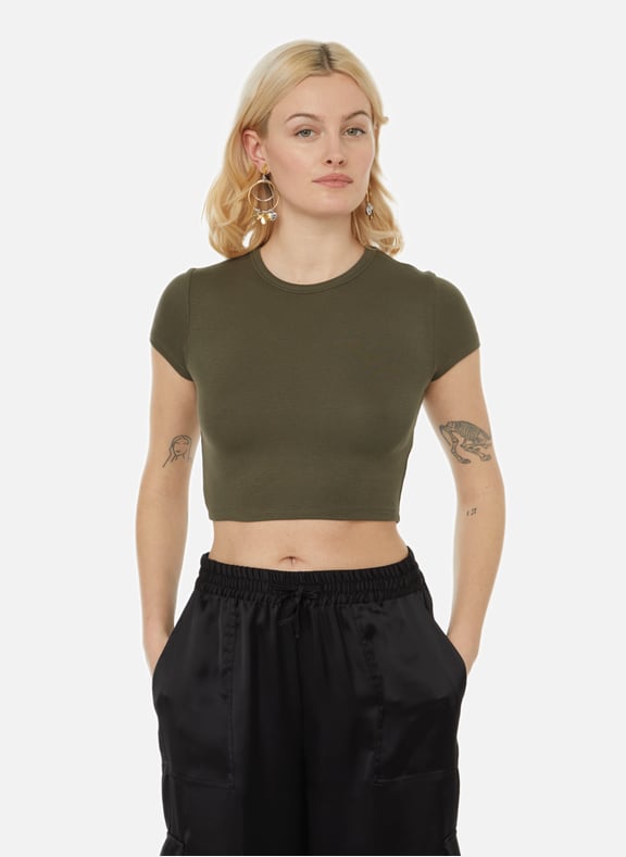 T-shirt court en coton Vert by SAISON 1865 SAISON 1865 T-shirt court en coton Vert