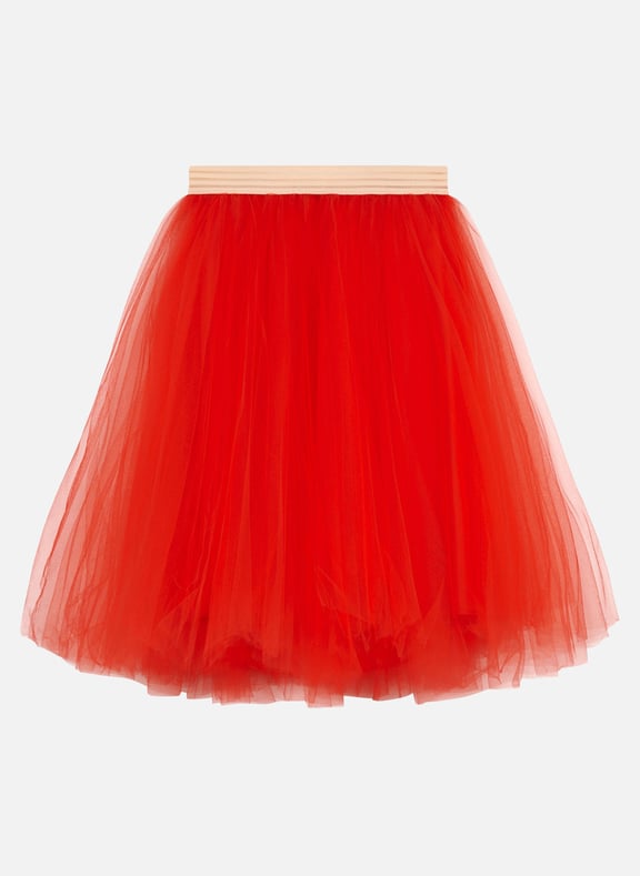Tutu taille haute avec volants de tulle Rouge by REPETTO REPETTO Tutu taille haute avec volants de tulle Rouge