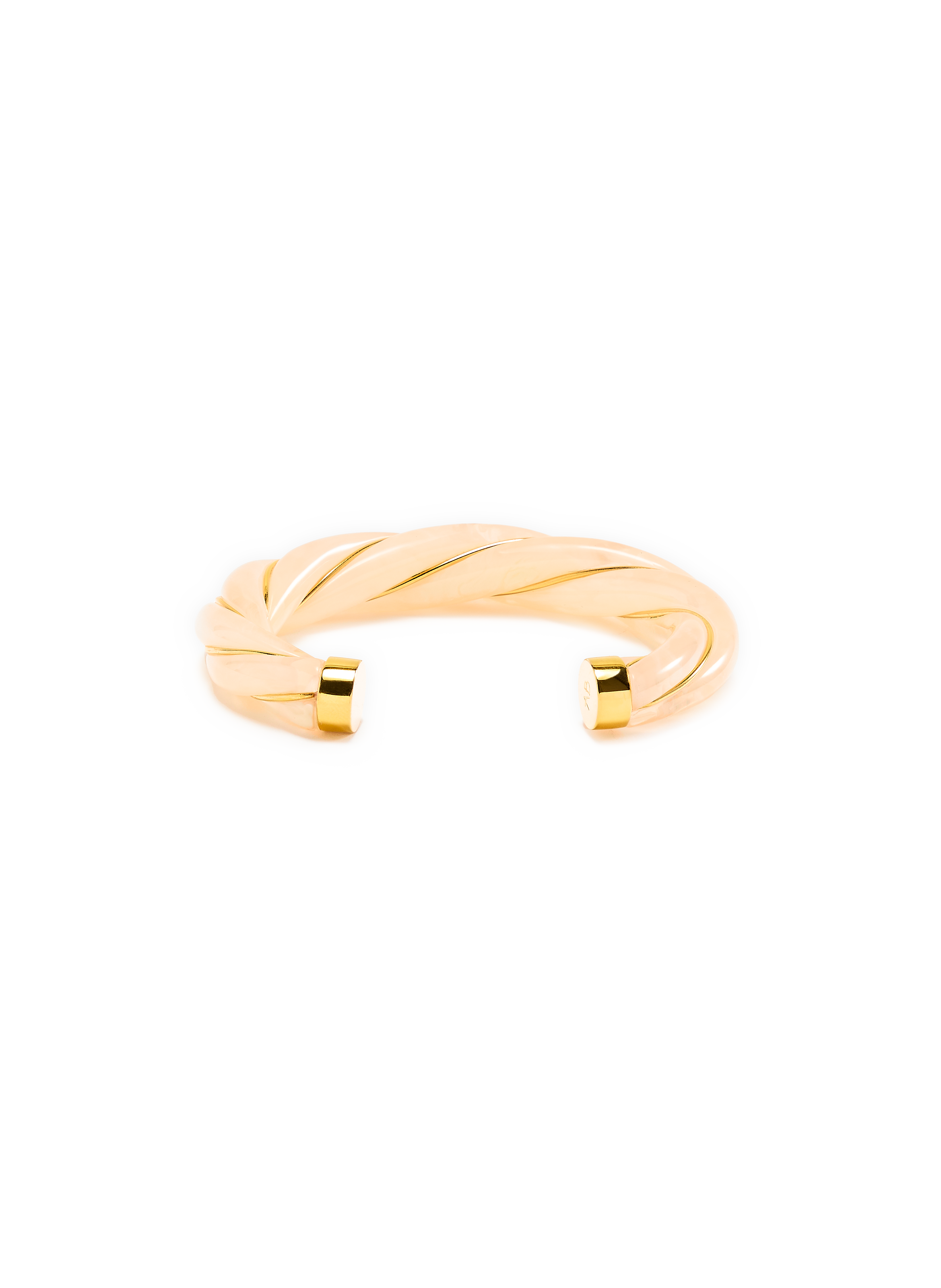 Bracelet jonc torsadé AURELIE BIDERMANN Blanc