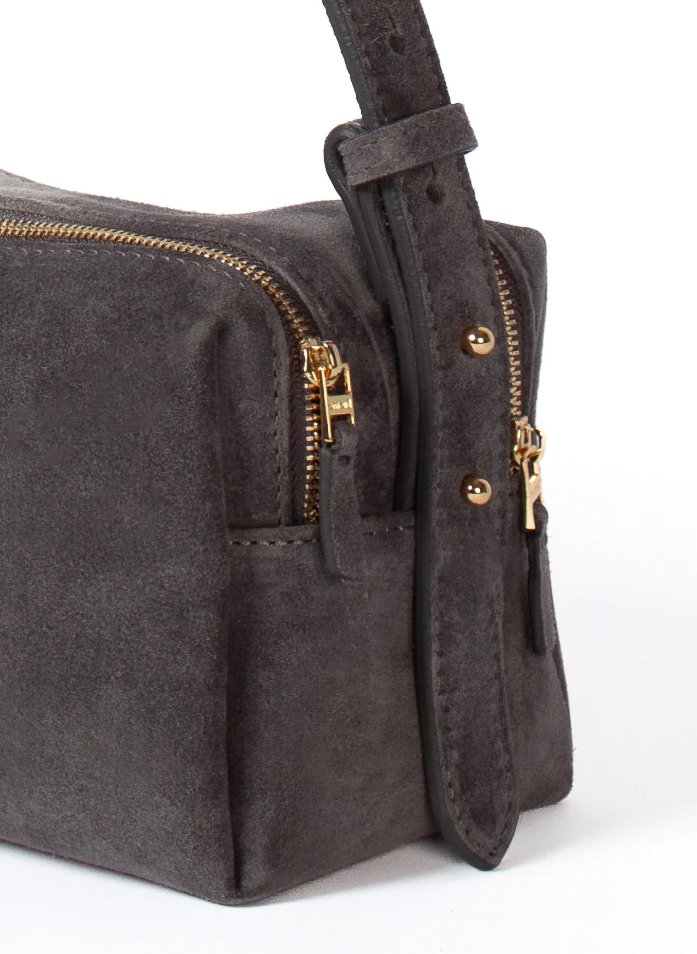 Sac trousse en daim ELLEME Gris