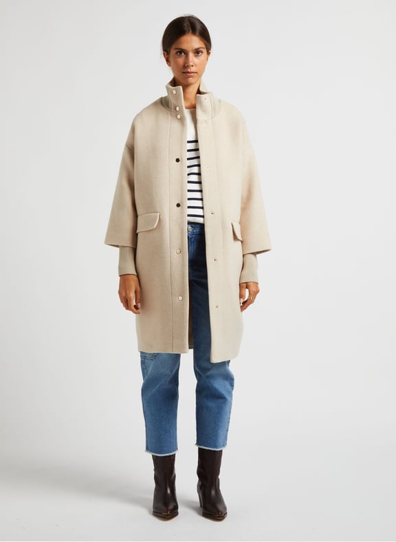 Manteau en laine mélangée magda Beige by MAISON 123 MAISON 123 Manteau en laine mélangée magda Beige
