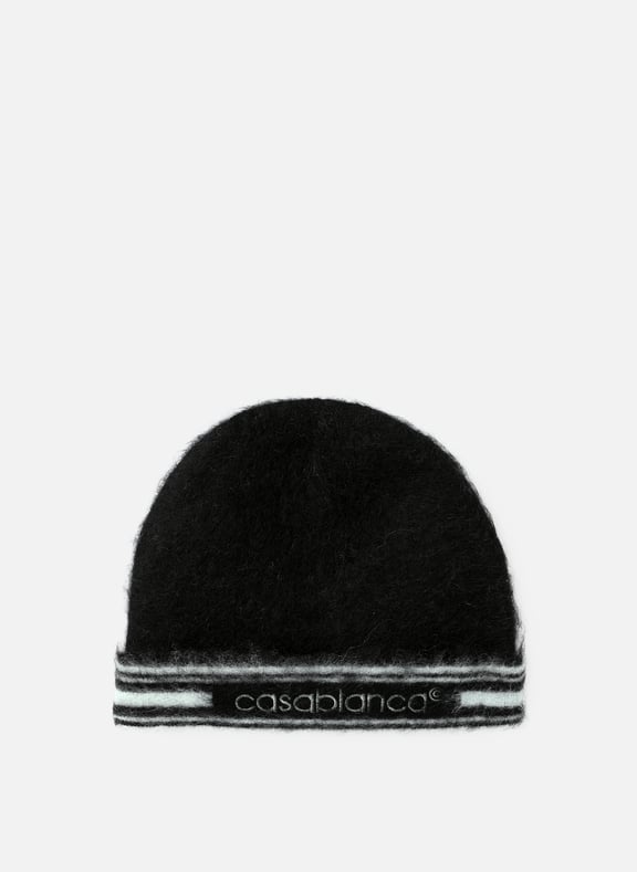 Bonnet en laine et mohair Noir by CASABLANCA PARIS CASABLANCA PARIS Bonnet en laine et mohair Noir