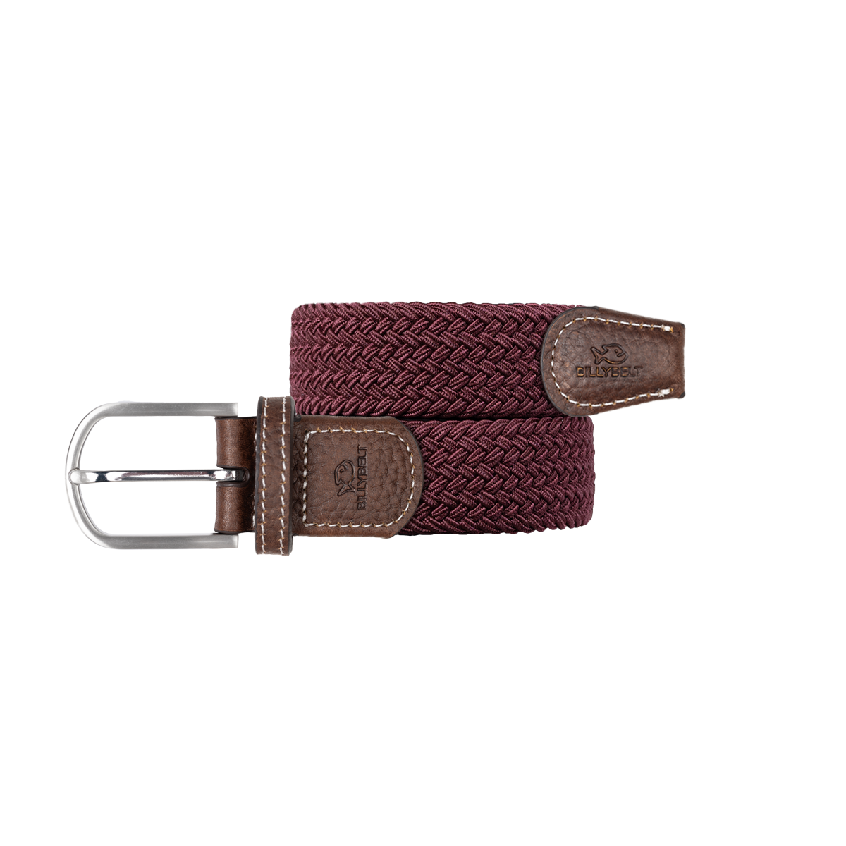 Ceinture tressée élastique unie BILLYBELT Rouge