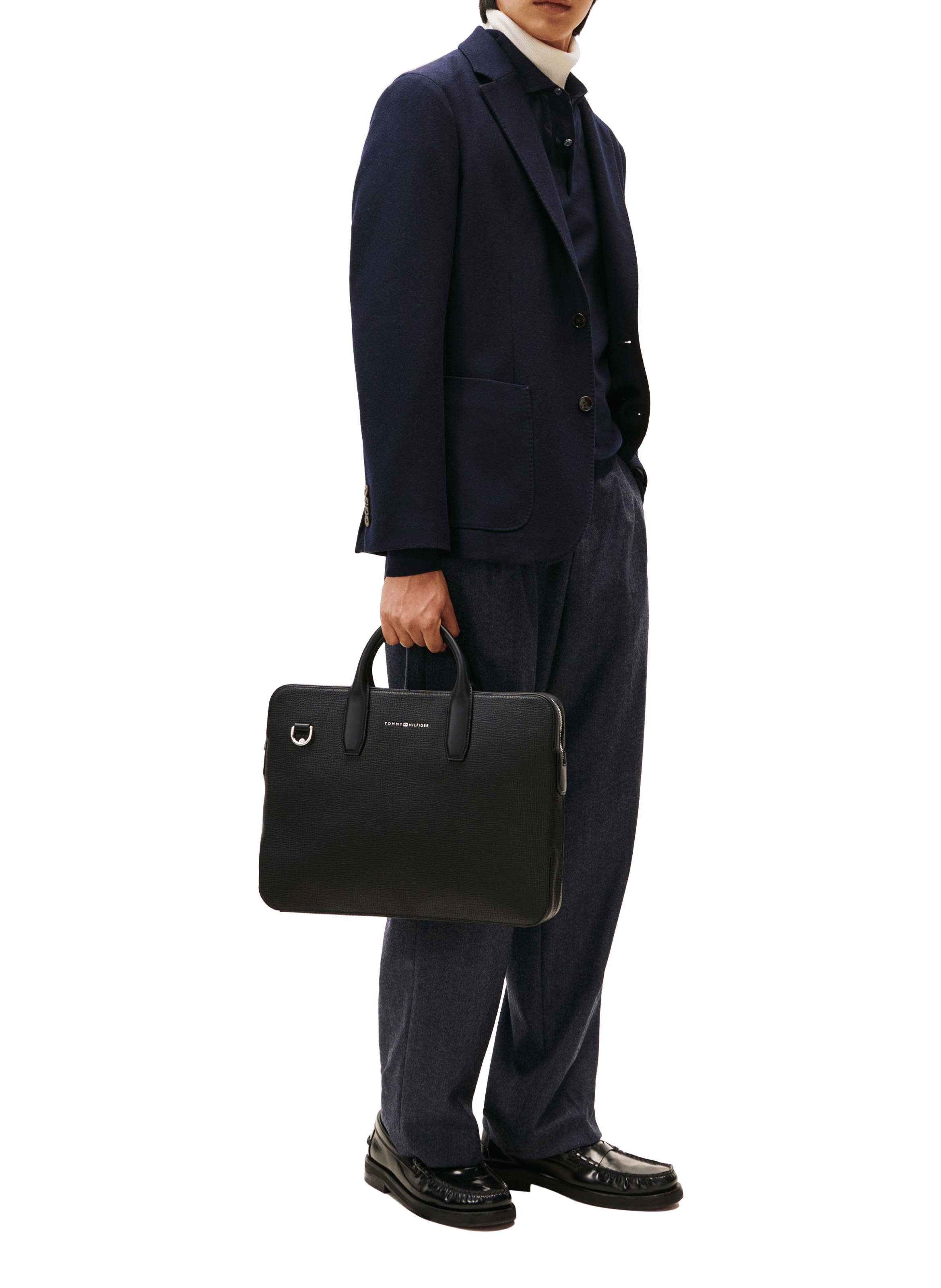 Leather computer bag TOMMY HILFIGER Black