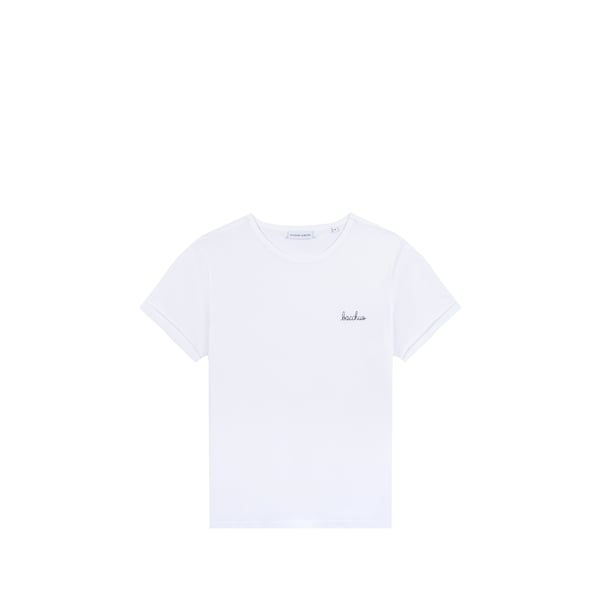 T-shirt droit brodé en coton T-shirt droit brodé en coton