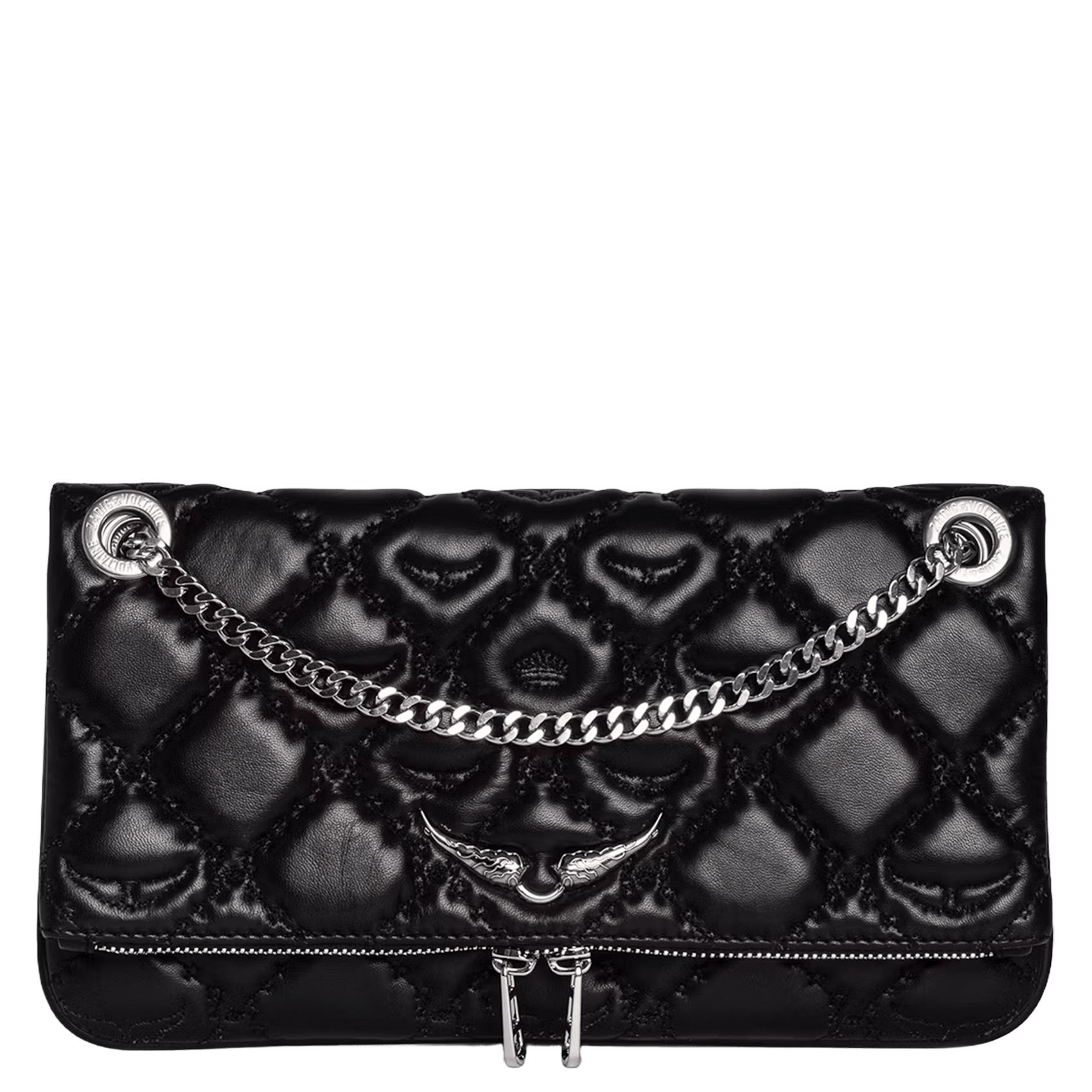 Pochette matelassée en cuir rock ii ZADIG&VOLTAIRE Noir