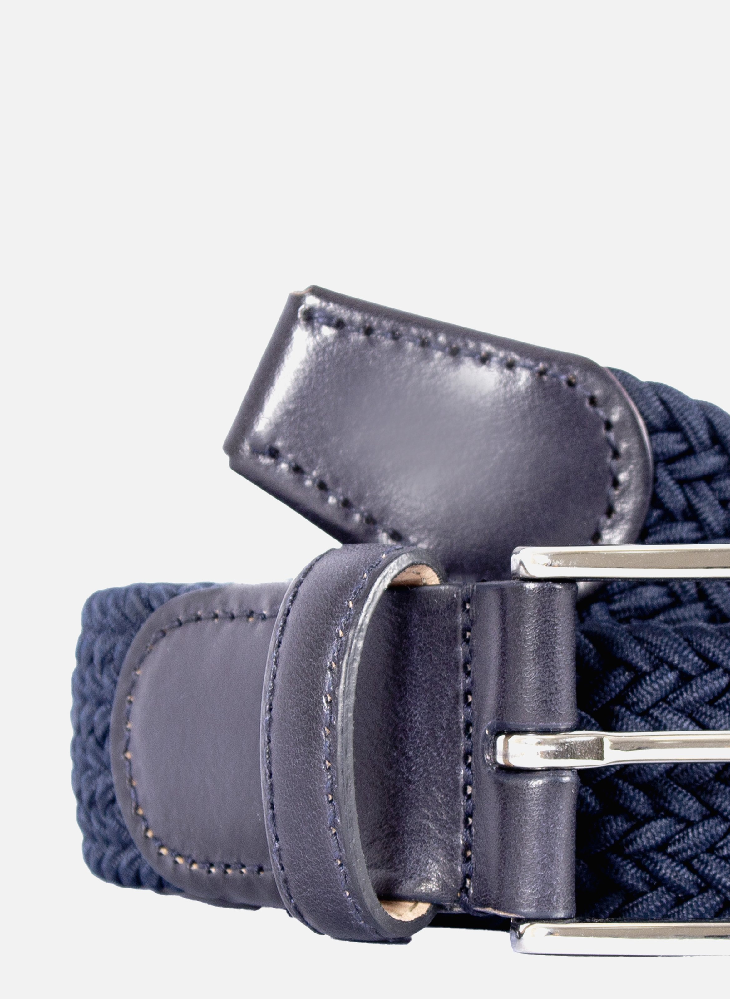 Ceinture tressée polyester cuir JULES & JENN Bleu