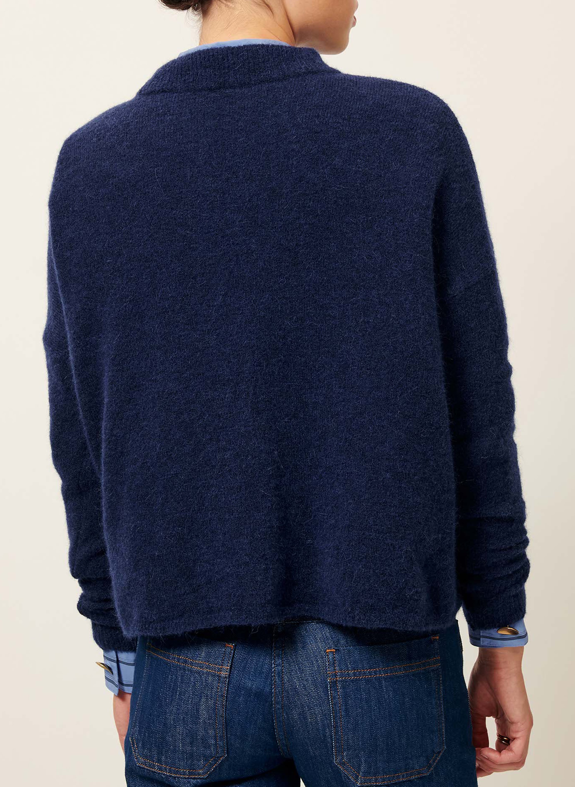 Pull ample en laine mélangée kunlun SESSUN Bleu