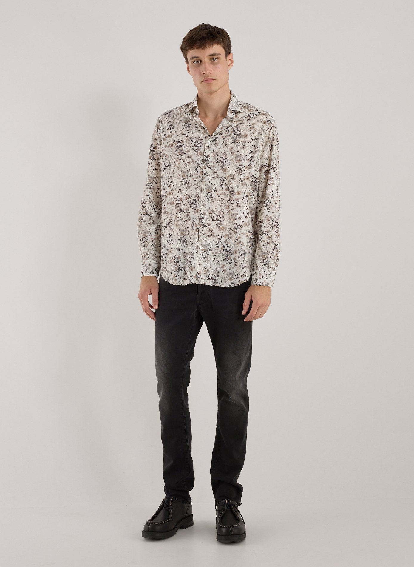  Printed cotton shirt EDEN PARK Brown