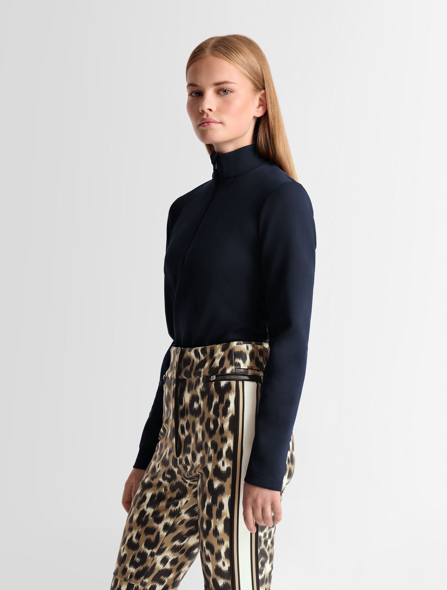 Sous pull orion col montant coupe ajustée FUSALP Bleu