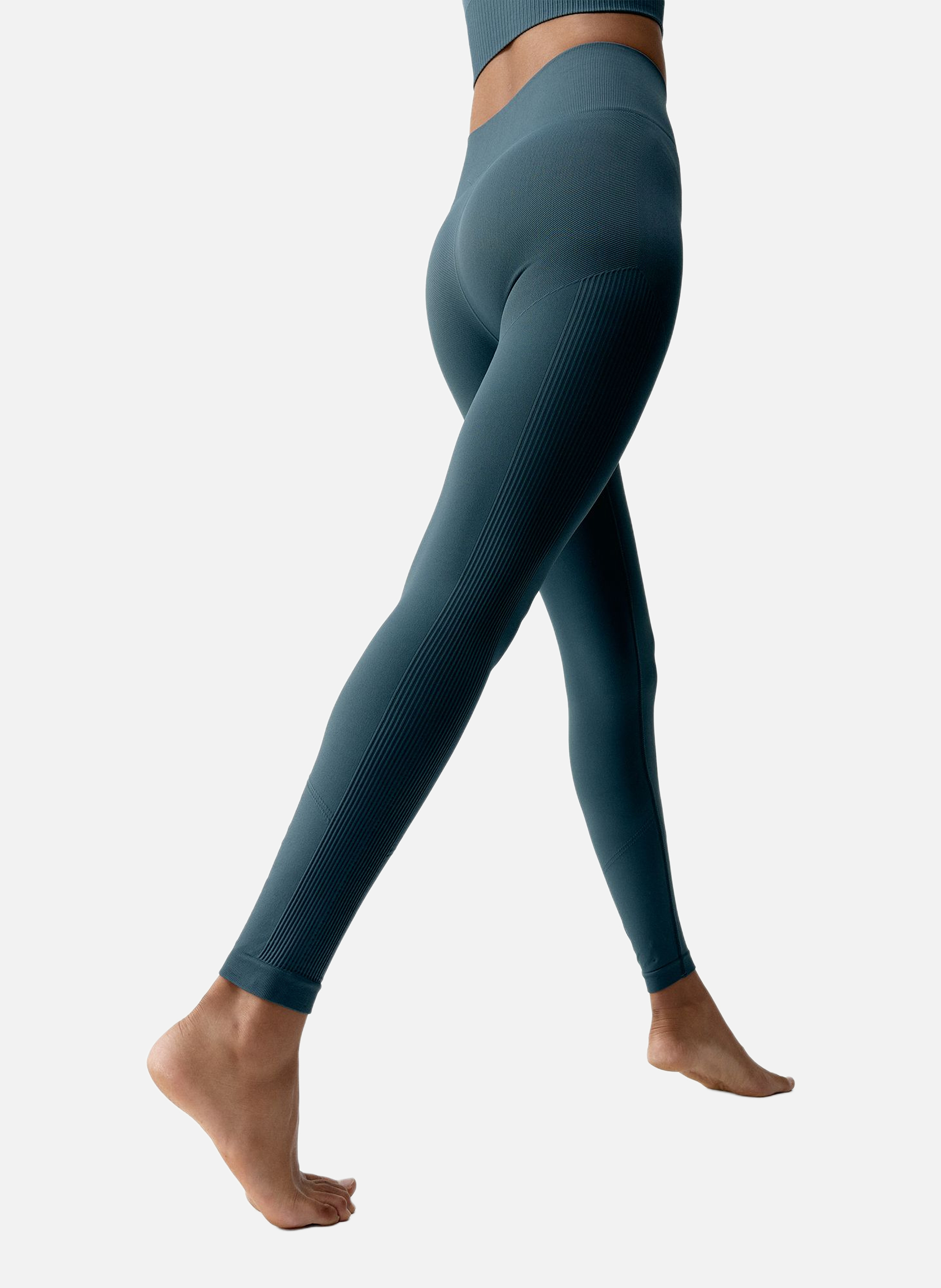 Legging de sport long seamless yami BORN LIVING YOGA Bleu