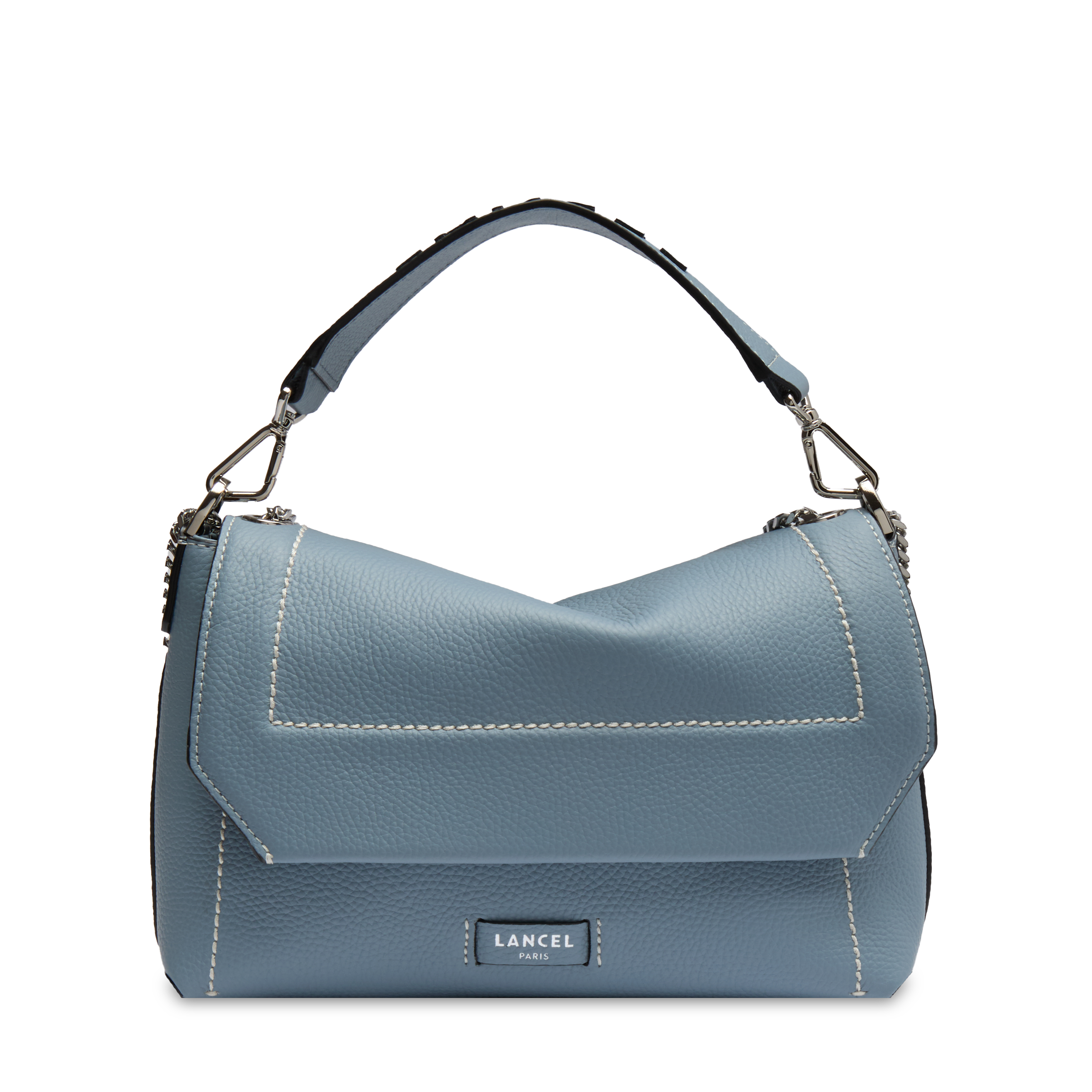 Sac rabat l ninon soft de lancel en cuir LANCEL Bleu