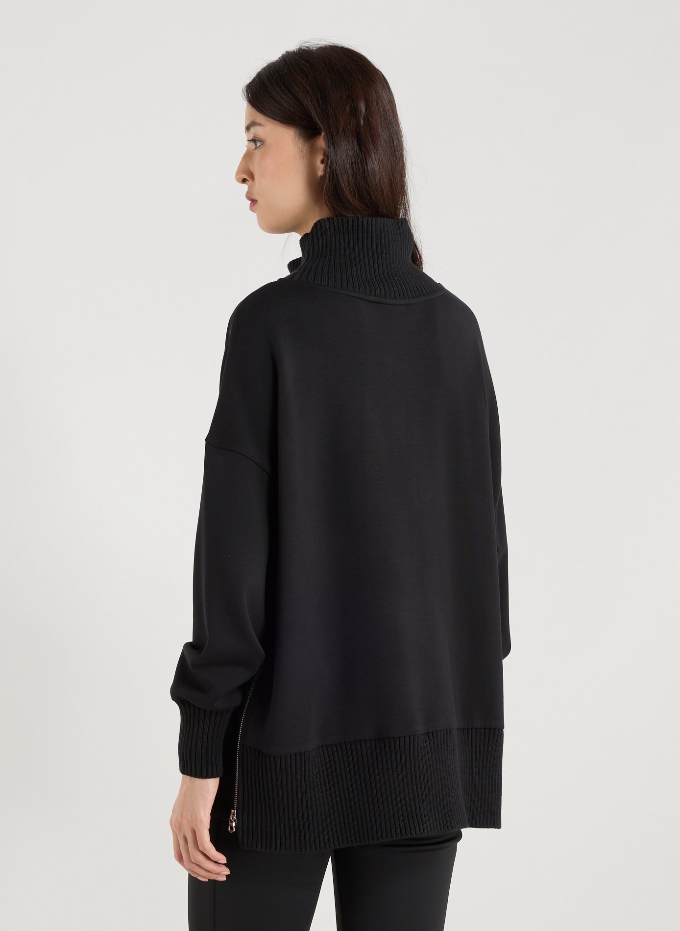 Pull ample à col montant VARLEY Noir