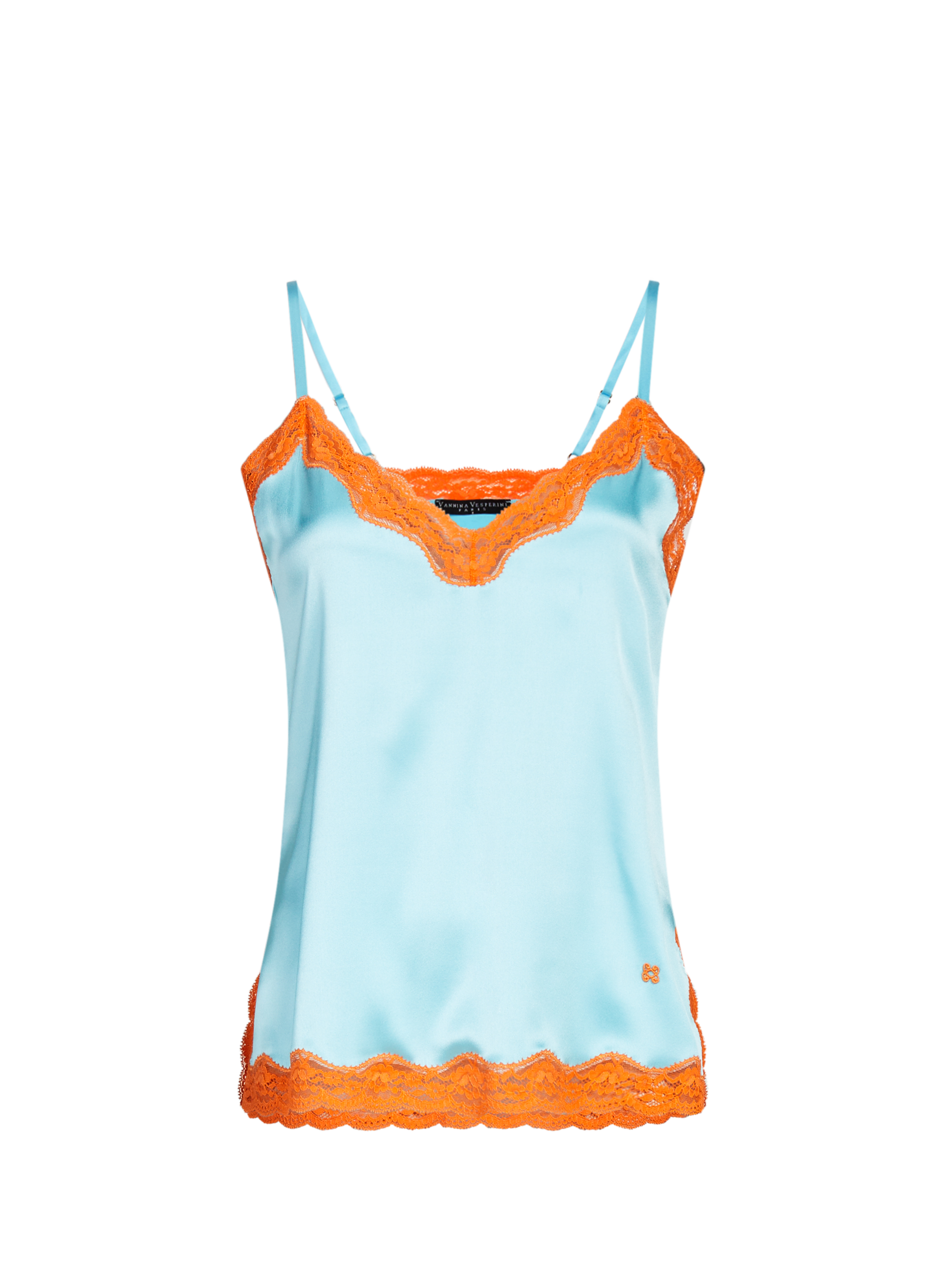 VANNINA VESPERINI Caraco l'Original en soie mélangée Bleu