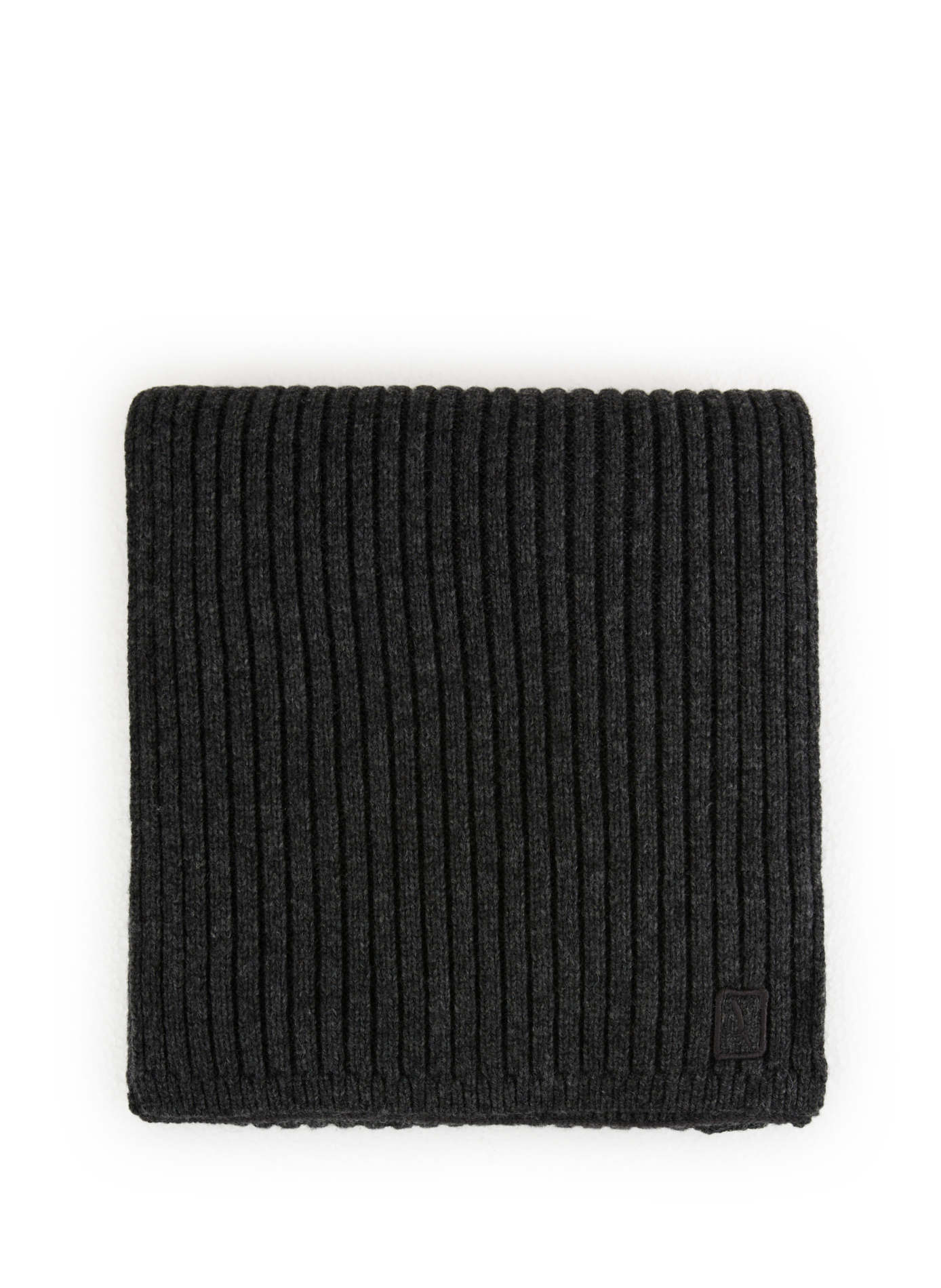 AIGLE Écharpe en maille côtelée de laine mélangée Gris