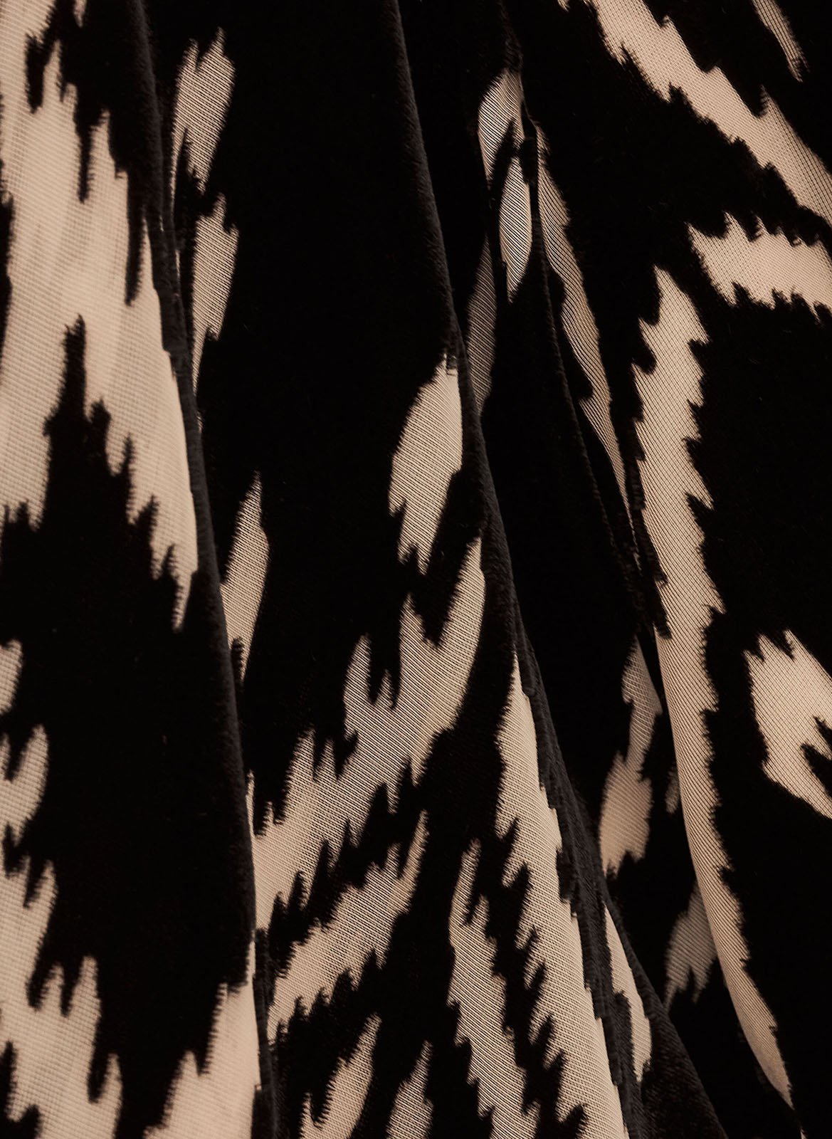 Robe midi cache-cœur imprimée alba BA&SH Noir