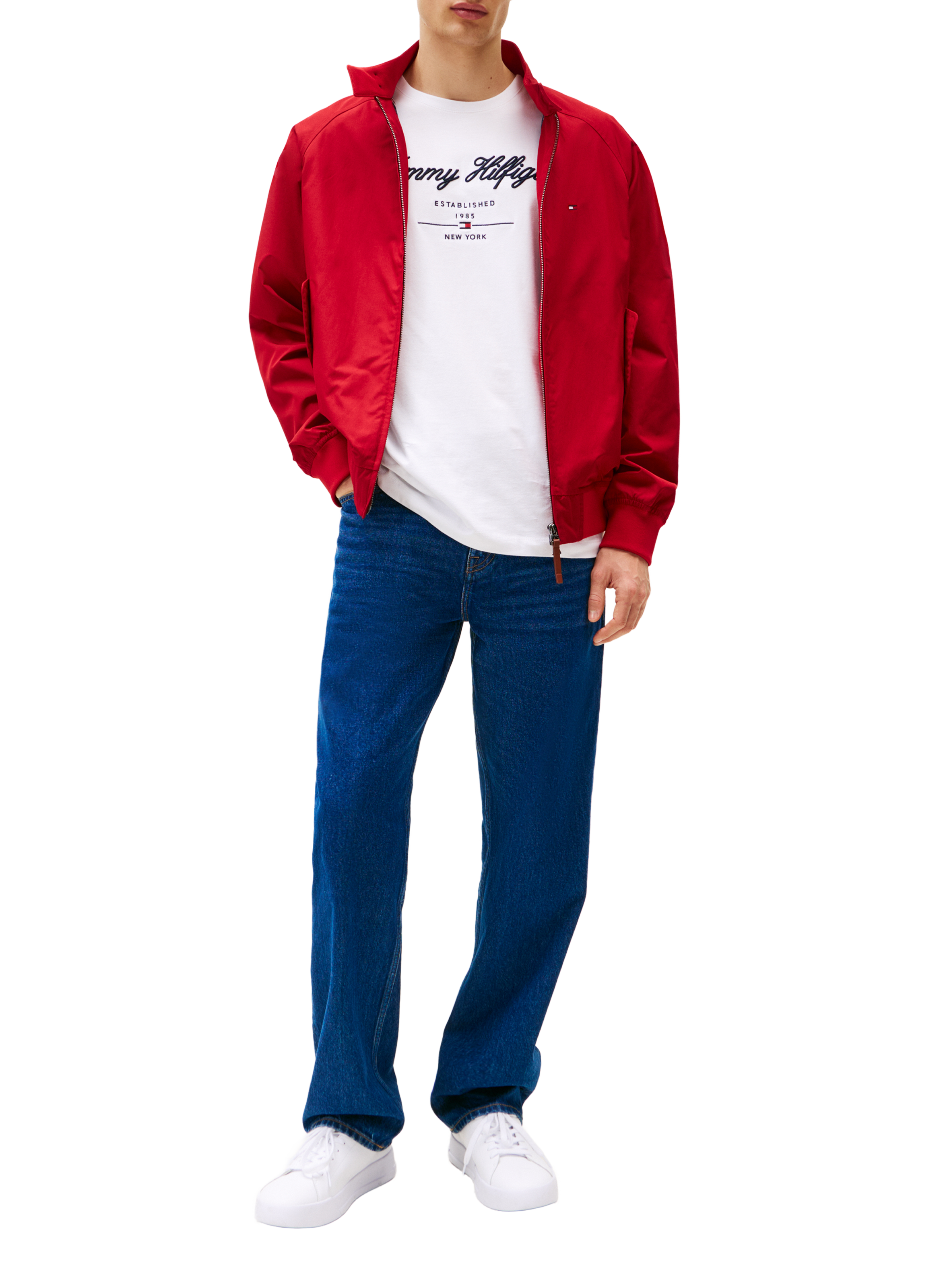 Short-sleeve t-shirt with embroidered logo TOMMY HILFIGER White