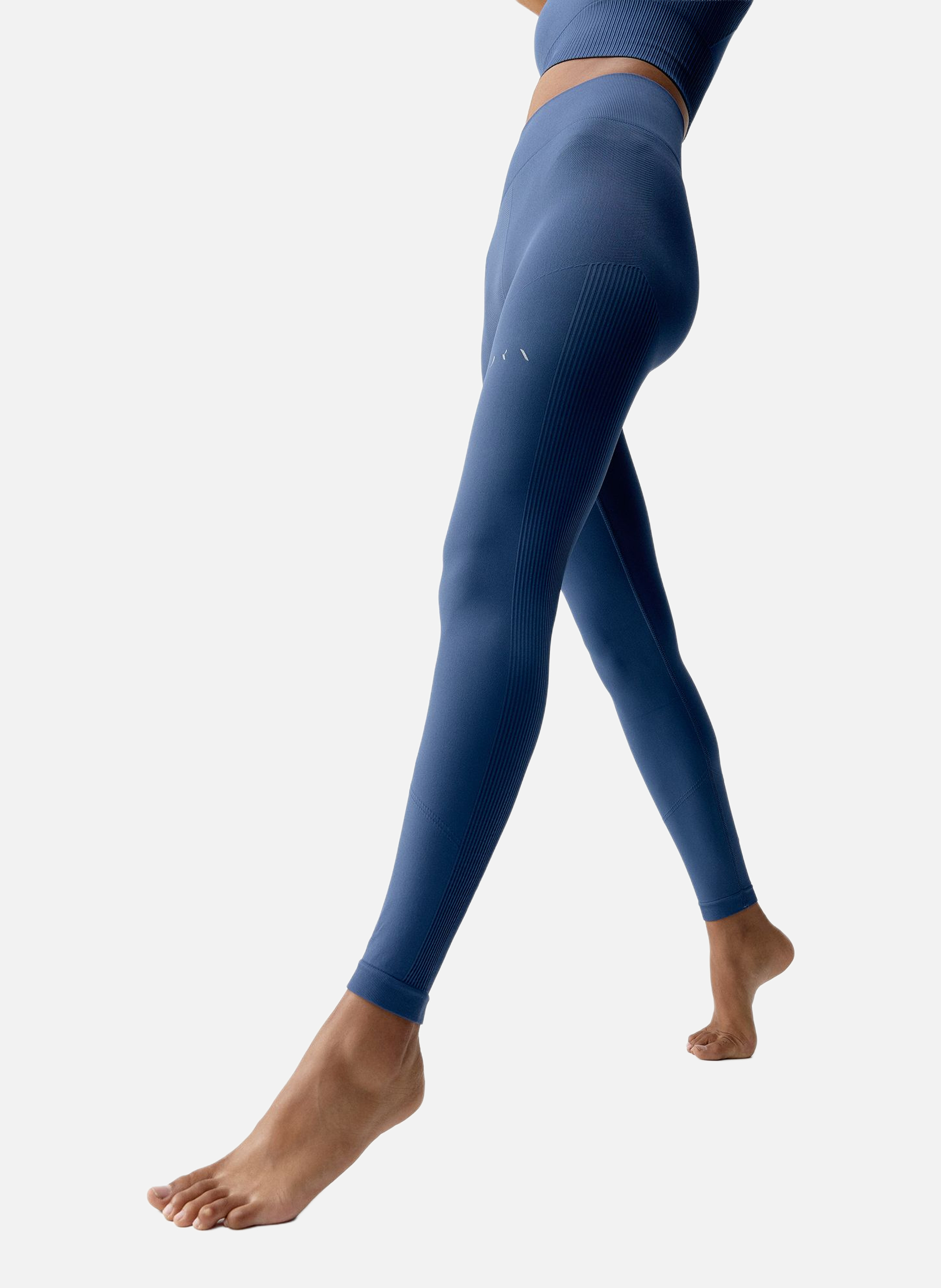 Legging de sport long seamless yami BORN LIVING YOGA Bleu