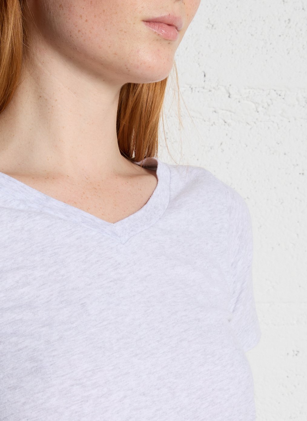 Tee-shirt col v en coton gamipy Gris