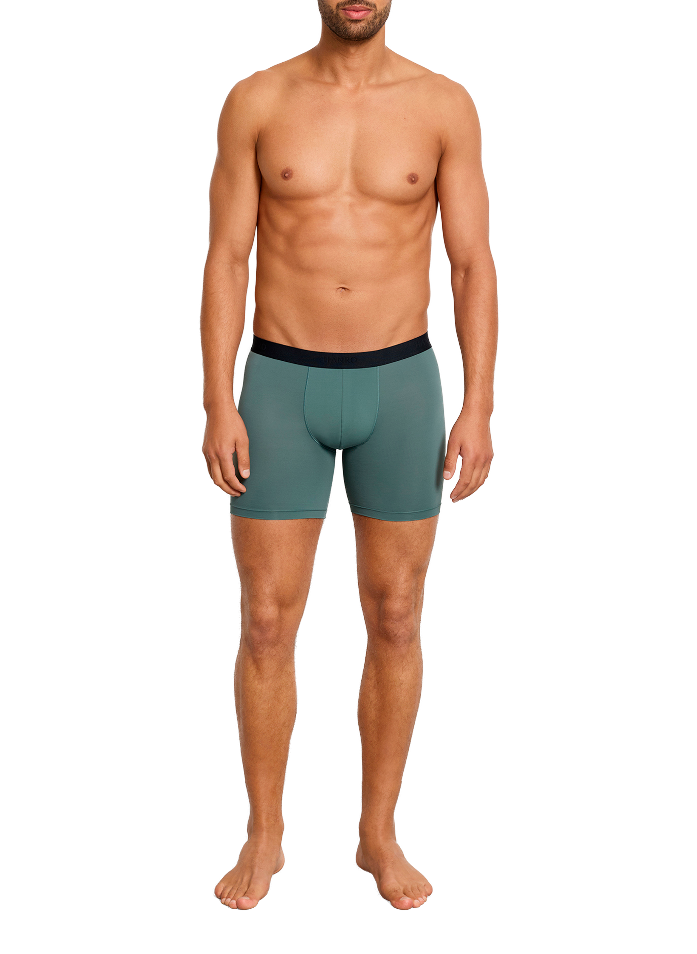 Boxer uni à ceinture contrastée HANRO Kaki