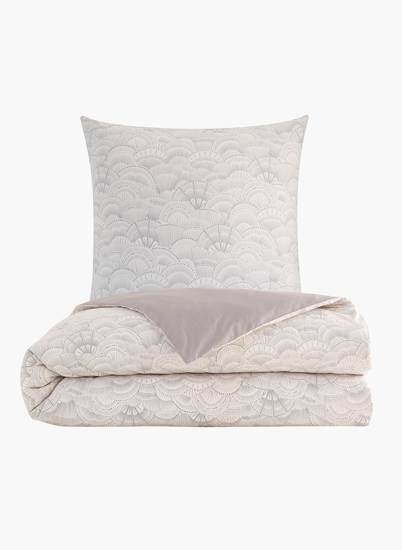 PACK HOUSSE DE COUETTE + TAIE(S) D'OREILLER Cool ANNE DE SOLENE Gris