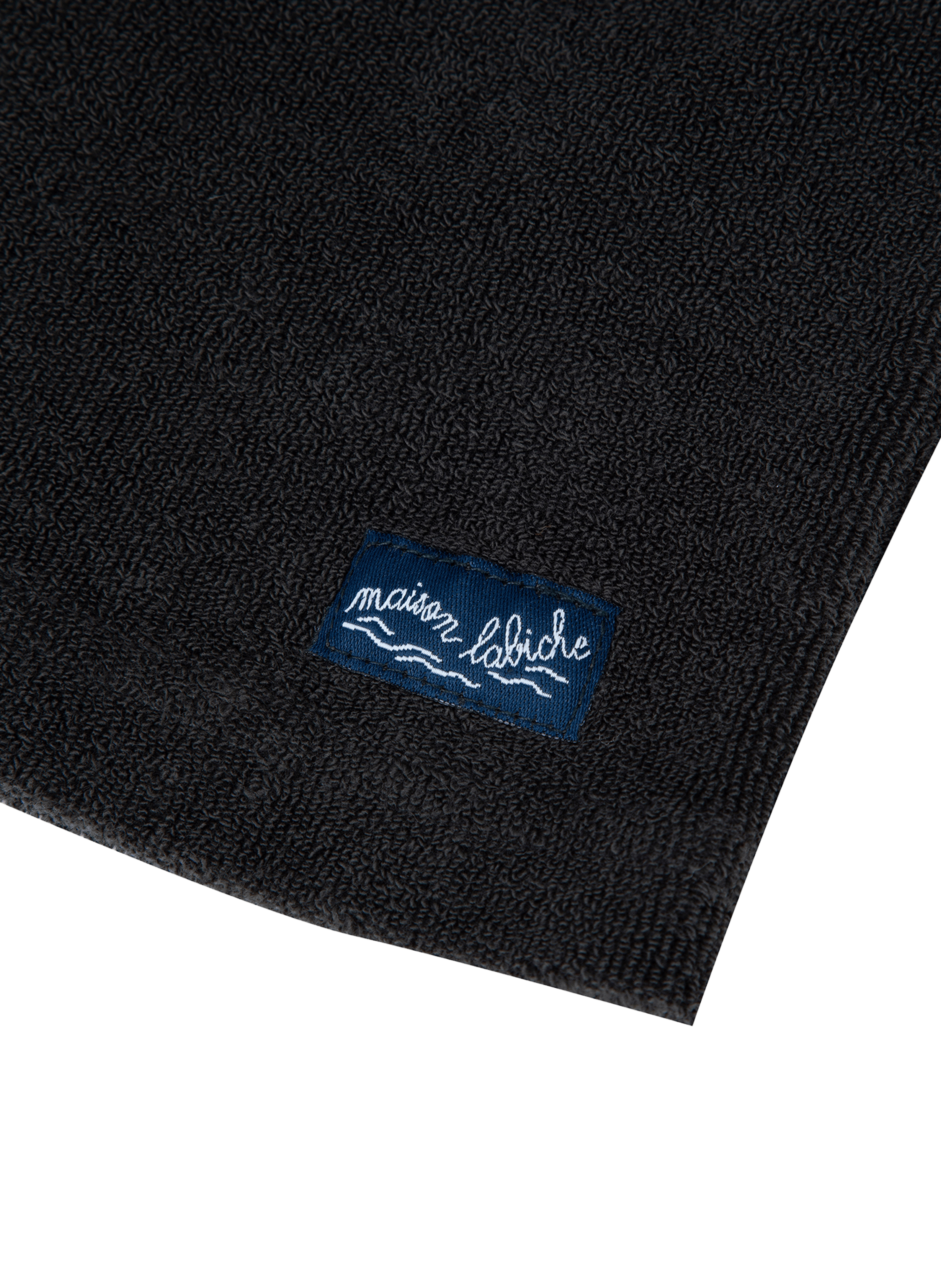 Chemise éponge Germain Palm Tree en coton mélangé MAISON LABICHE Black