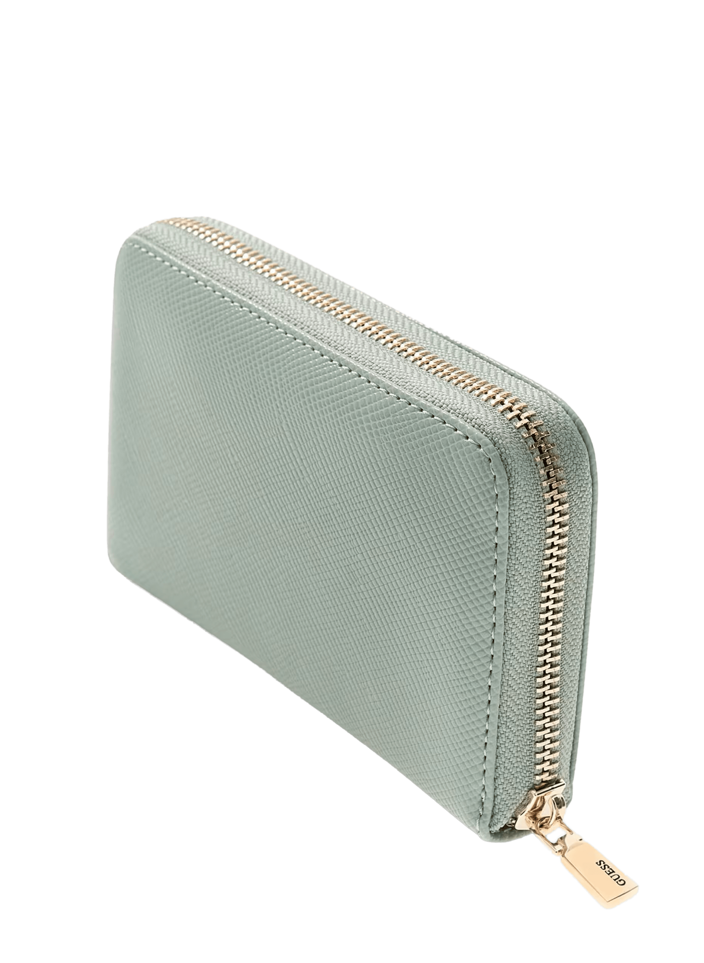 Zip-around wallet in leather effect GUESS Green