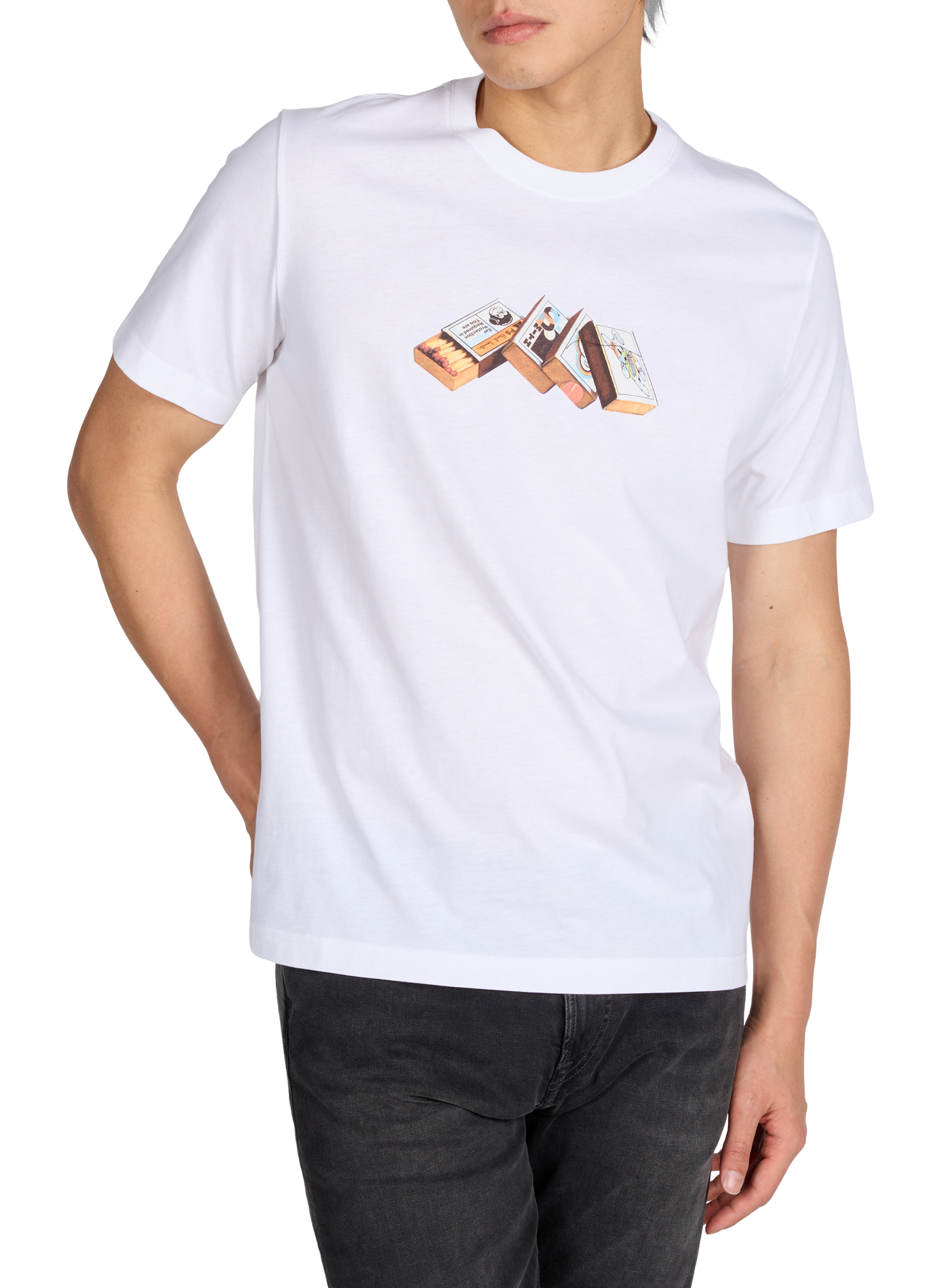 Biker-style cotton t-shirt PAUL SMITH White