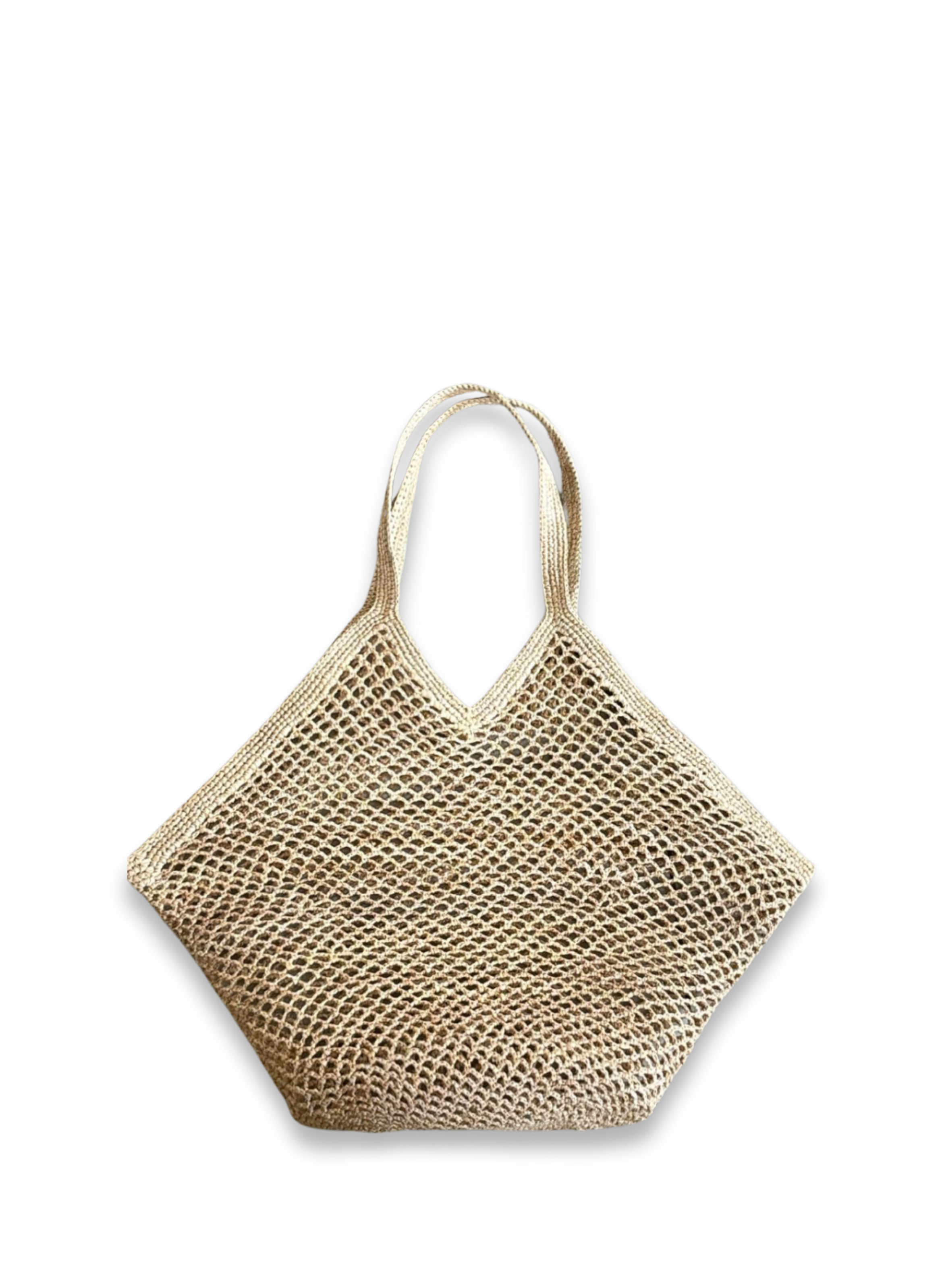 Tote bag in woven palm leaves AMARRE Beige