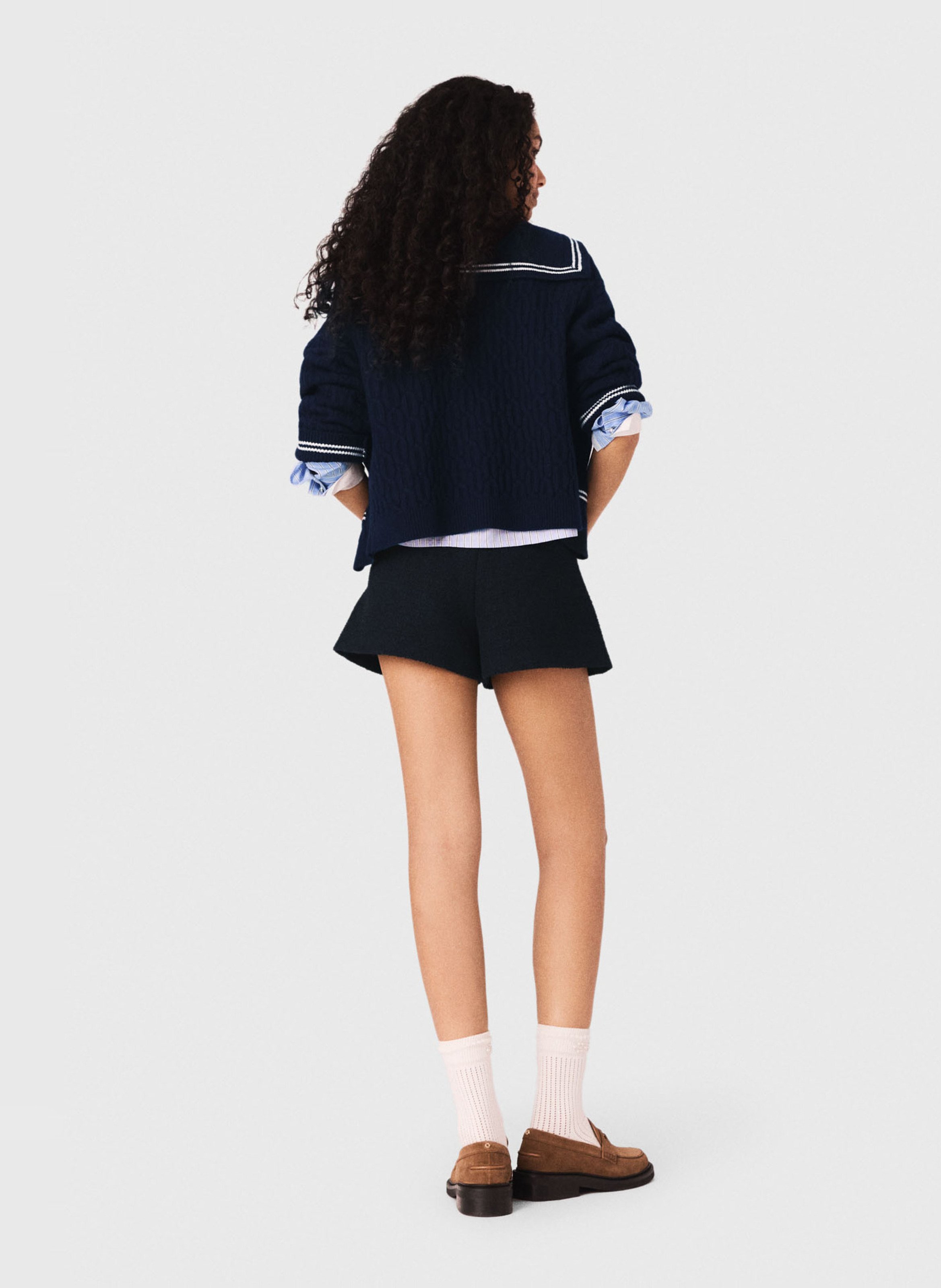 Short en denim MAJE Bleu