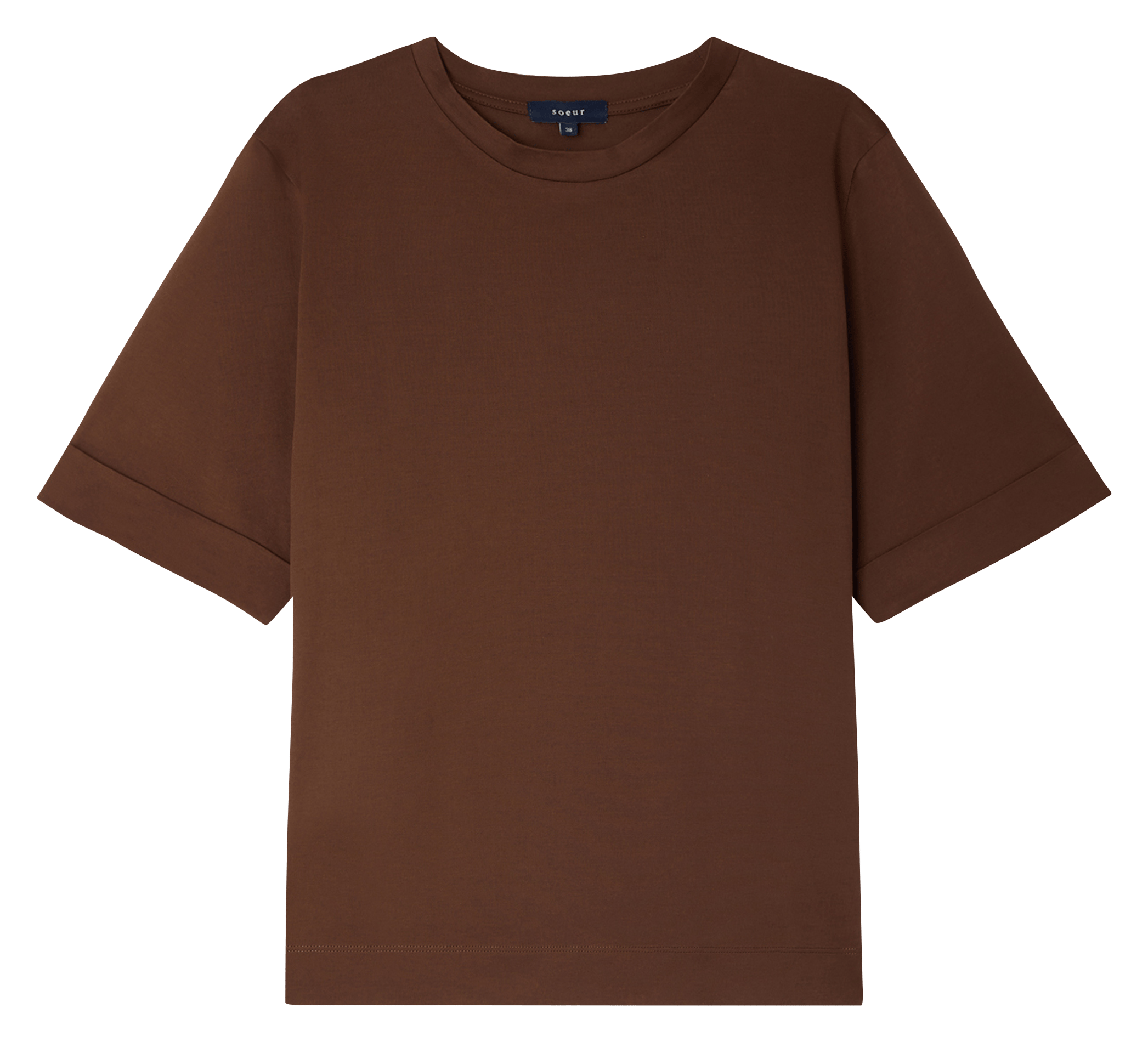 Tee-shirt droit en coton ama SOEUR Marron