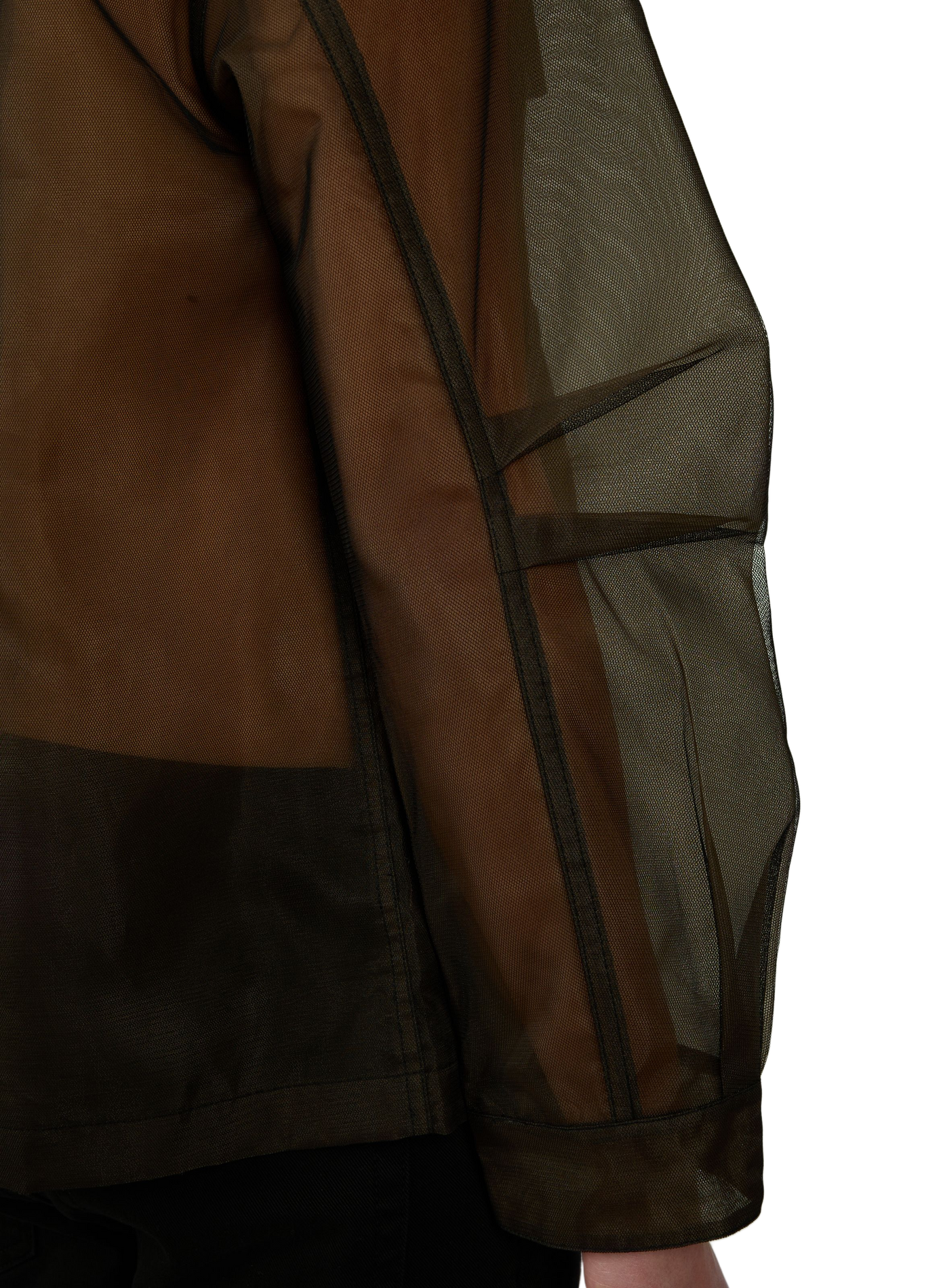 Chemise transparente à col classique ANDERSSON BELL Marron