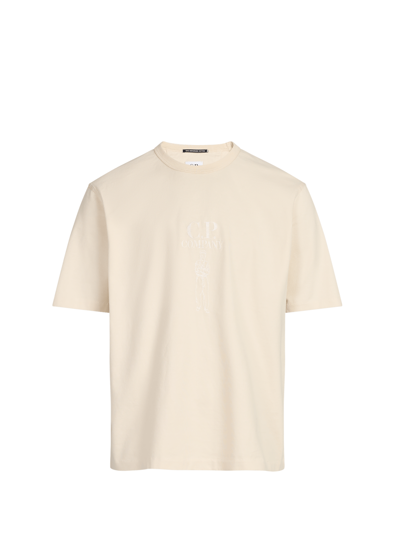 Classic Cotton T-Shirt CP COMPANY Beige