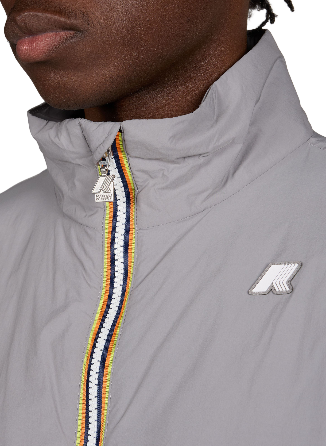 Parka zip col montant K-WAY Gris