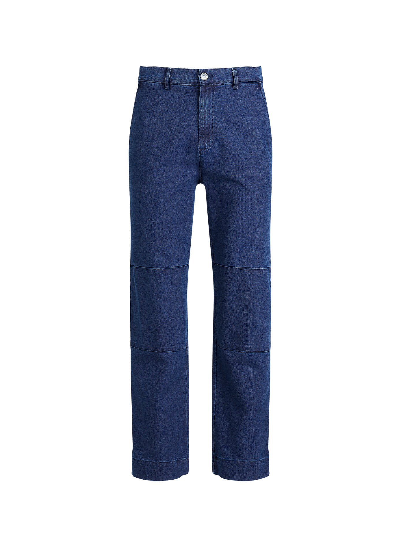 Pantalon taille haute uni en coton LAFAURIE Bleu
