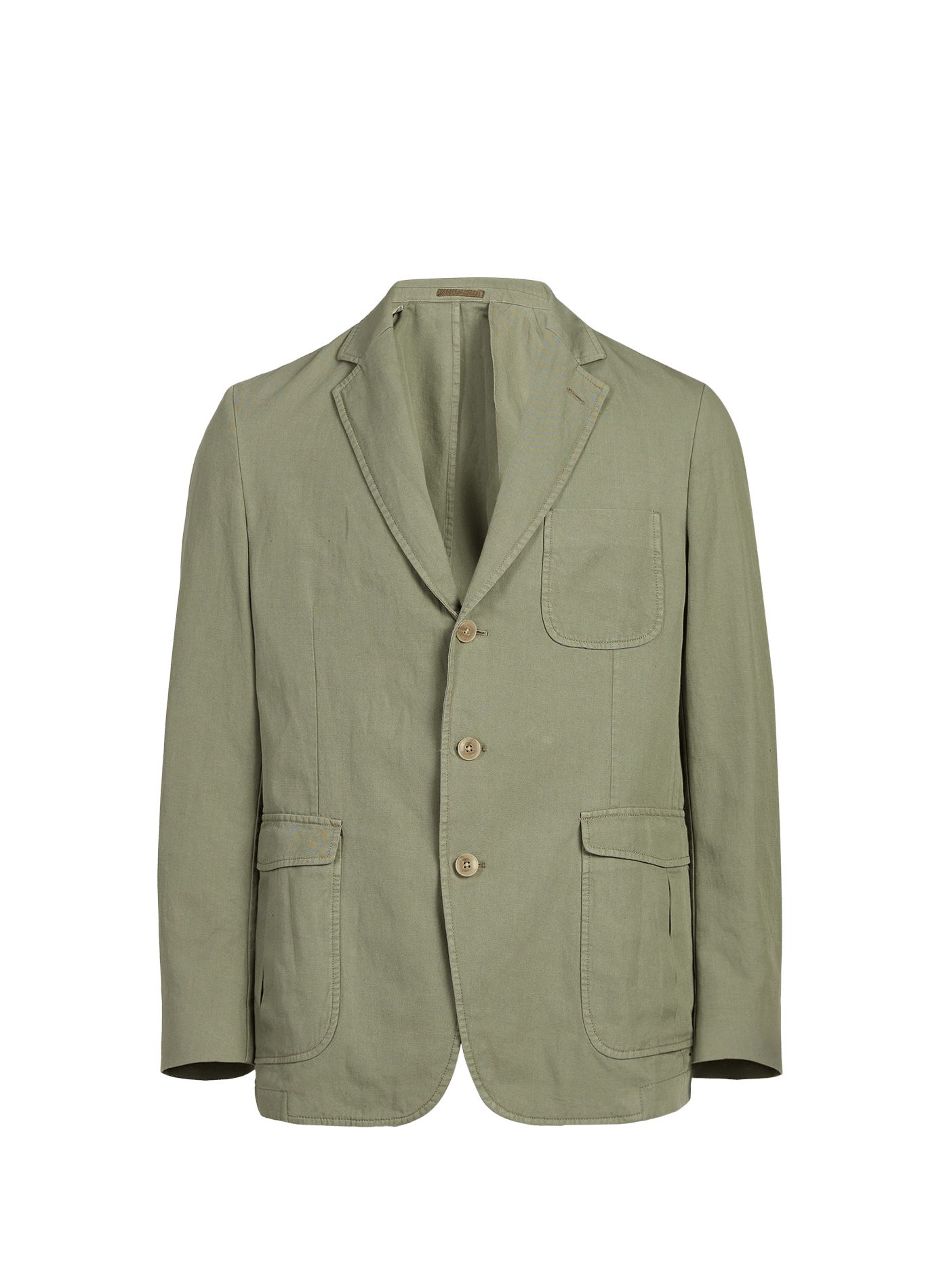 Blazer en lin et coton mélangés extensible HACKETT Vert