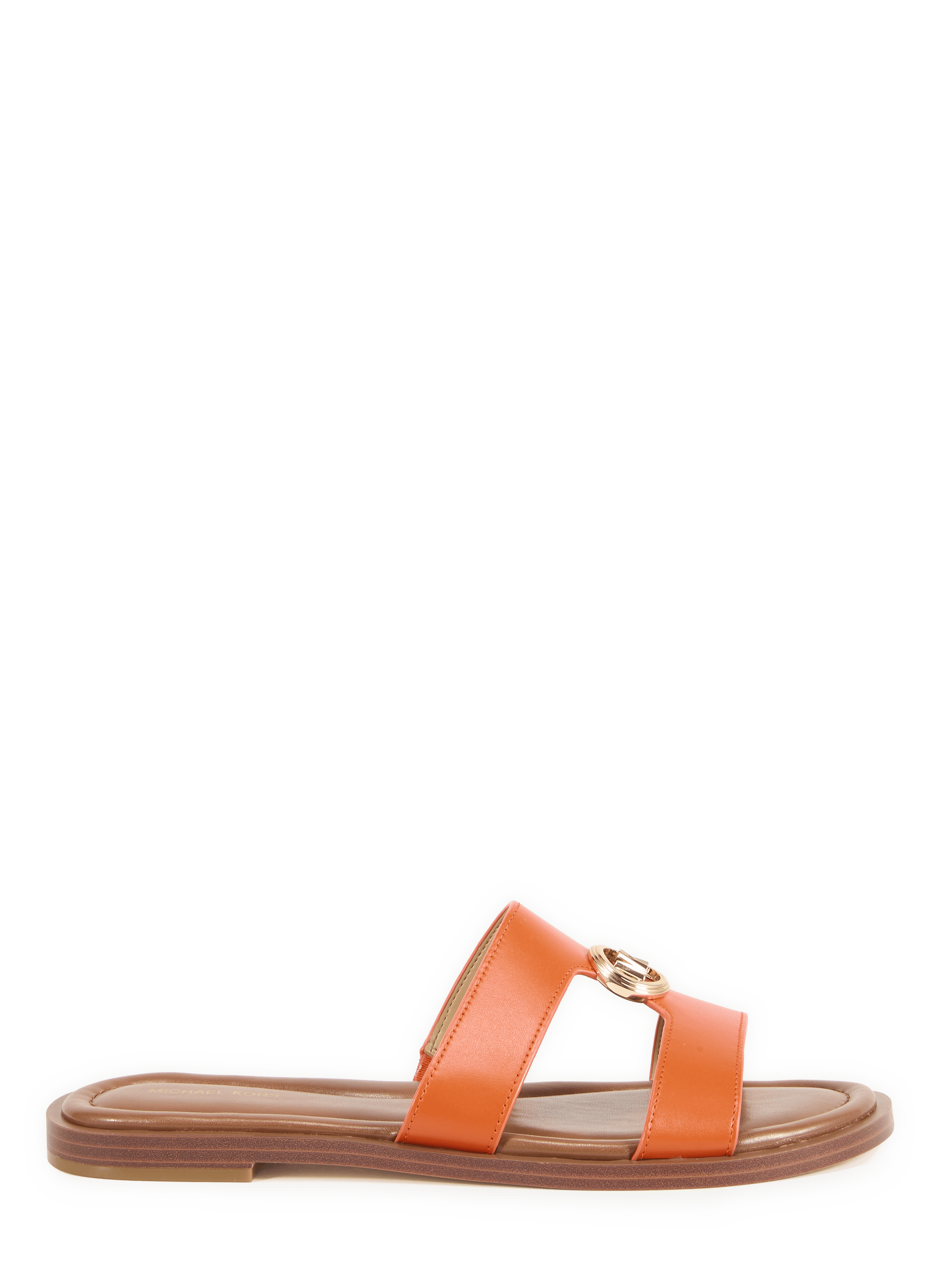 Sandales plates Erin en cuir de vache MICHAEL KORS Orange